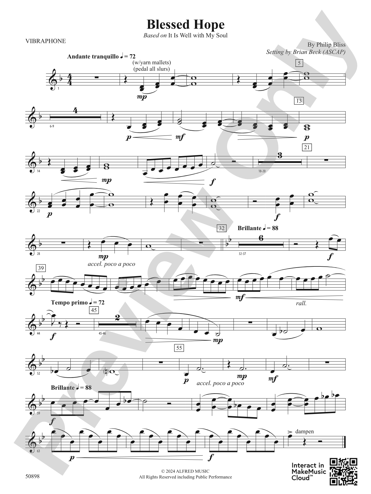 Blessed Hope: 2nd Mallet Percussion