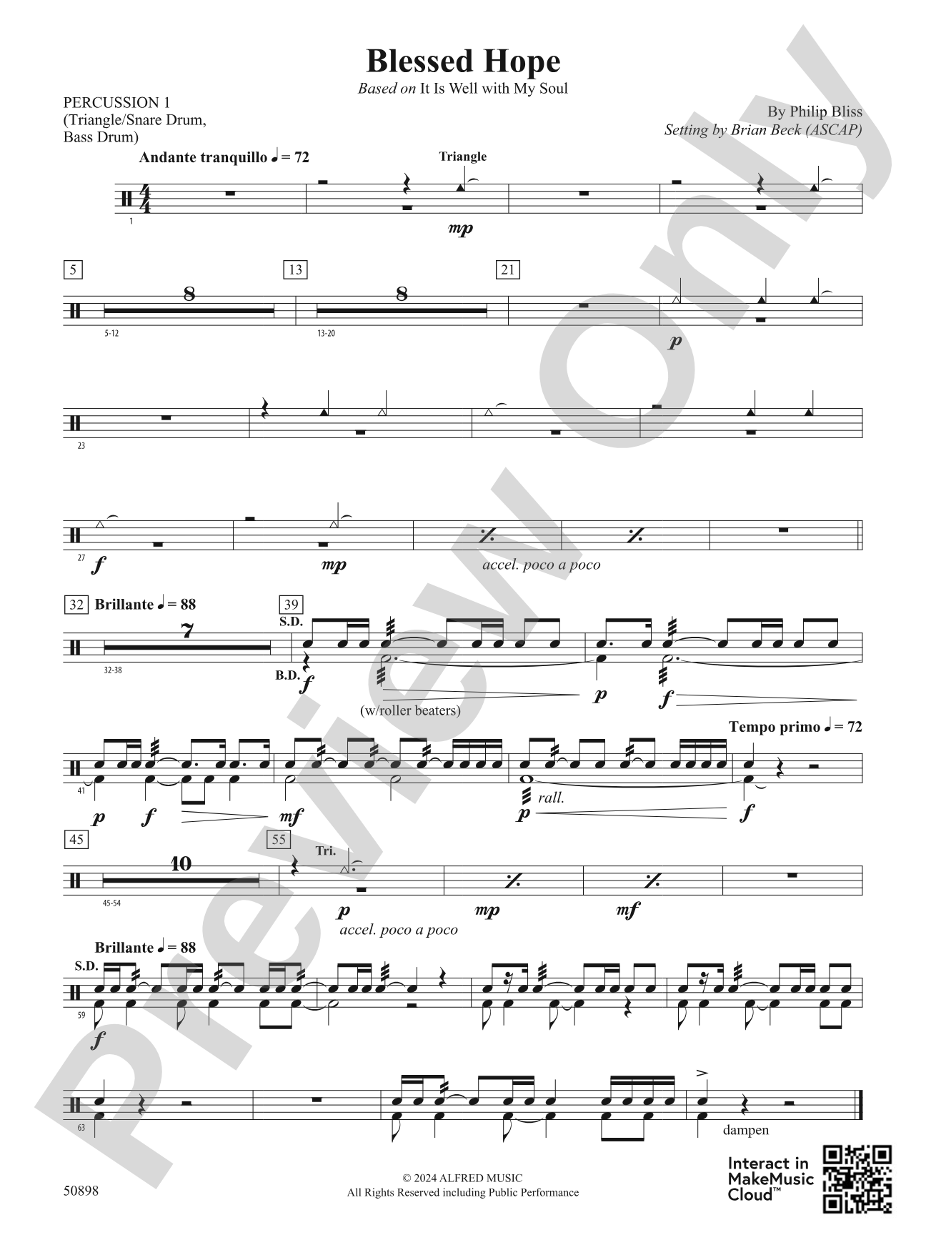 Blessed Hope: 1st Percussion