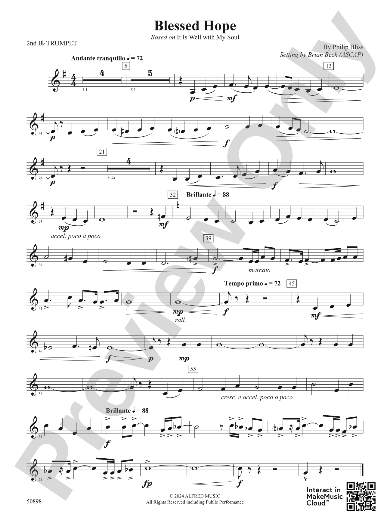 Blessed Hope: 2nd B-flat Trumpet