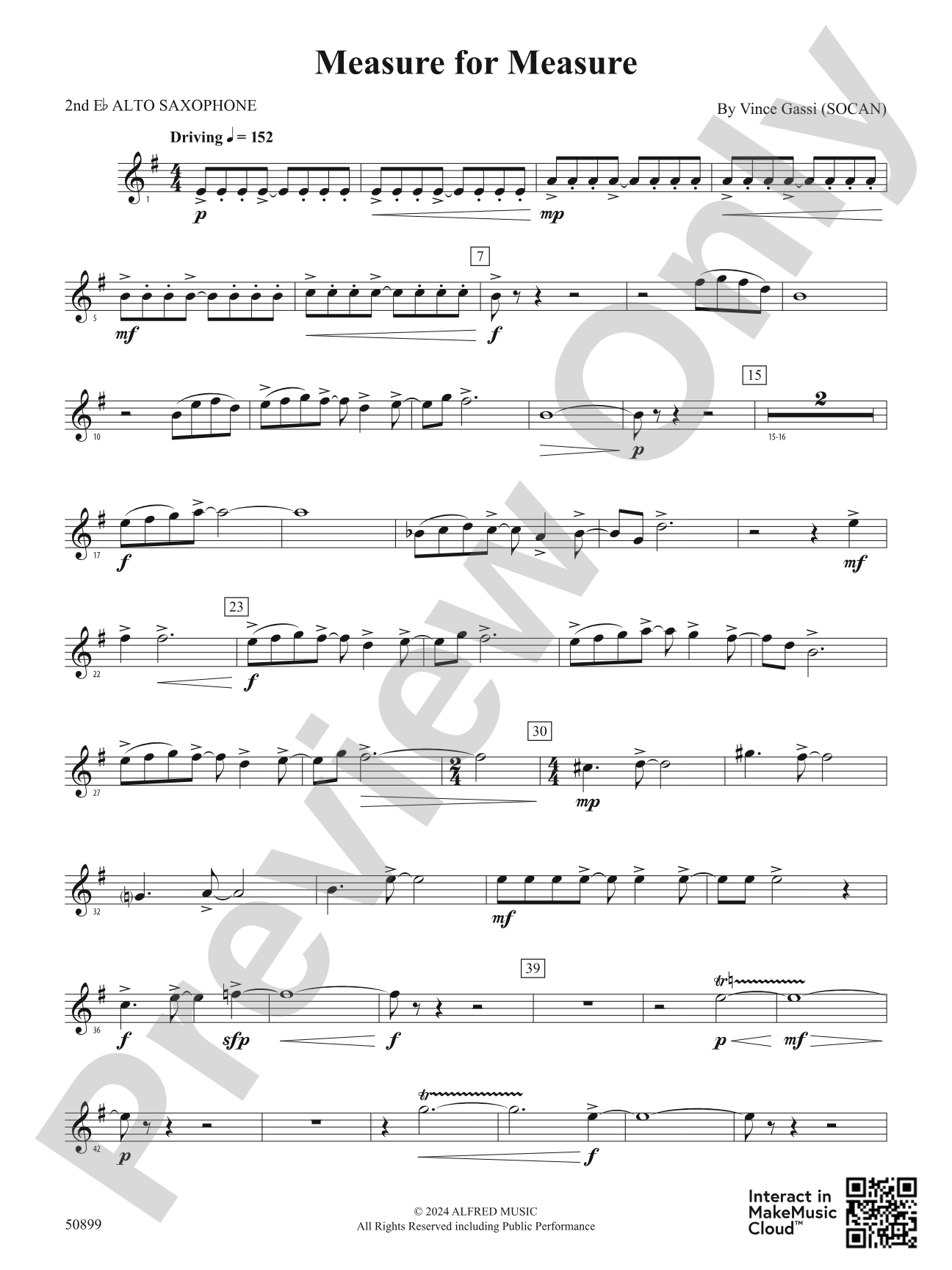 Measure for Measure: 2nd E-flat Alto Saxophone