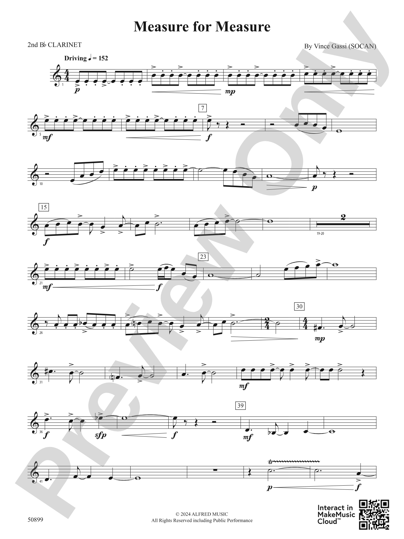Measure for Measure: 2nd B-flat Clarinet