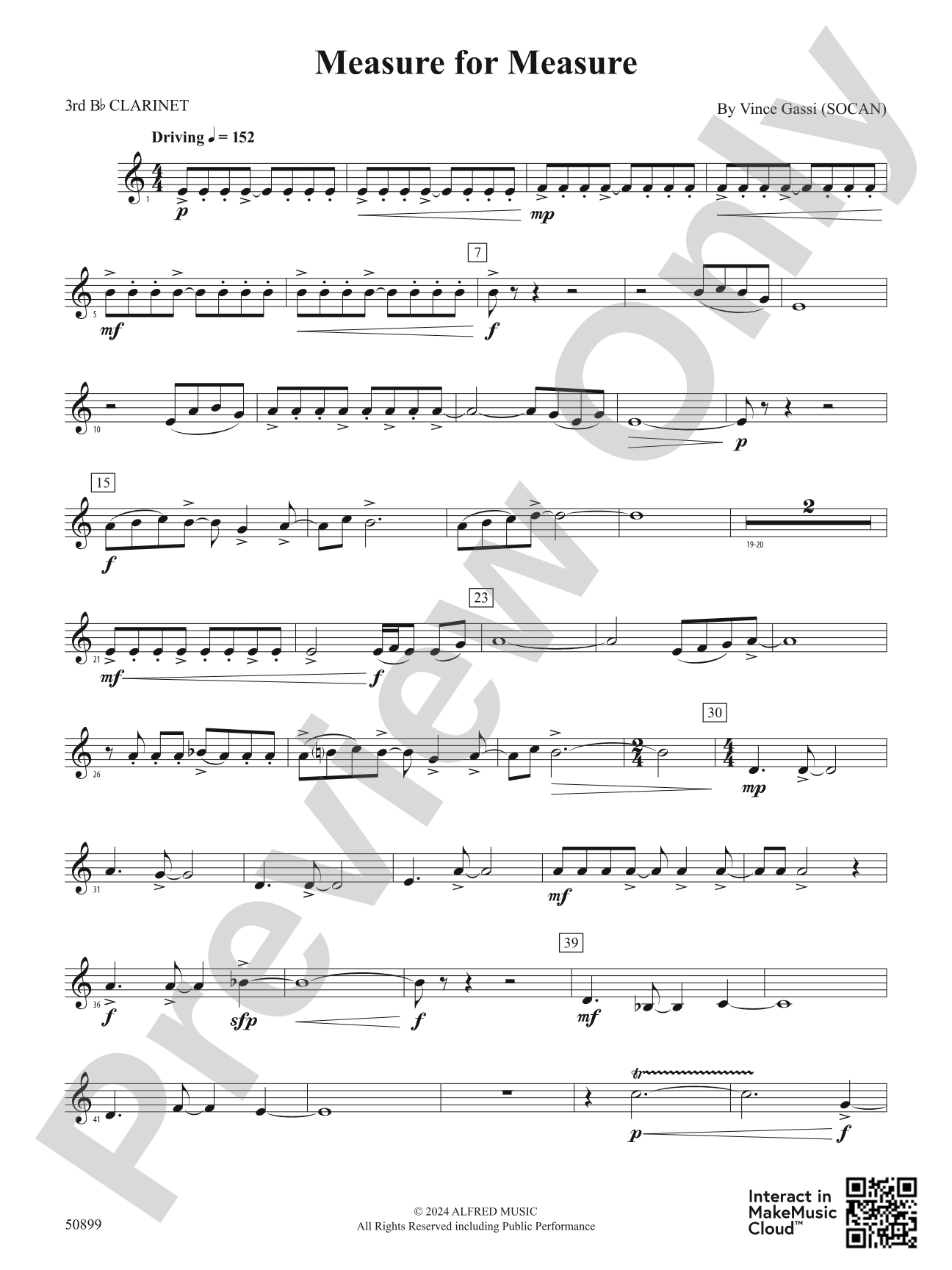 Measure for Measure: 3rd B-flat Clarinet