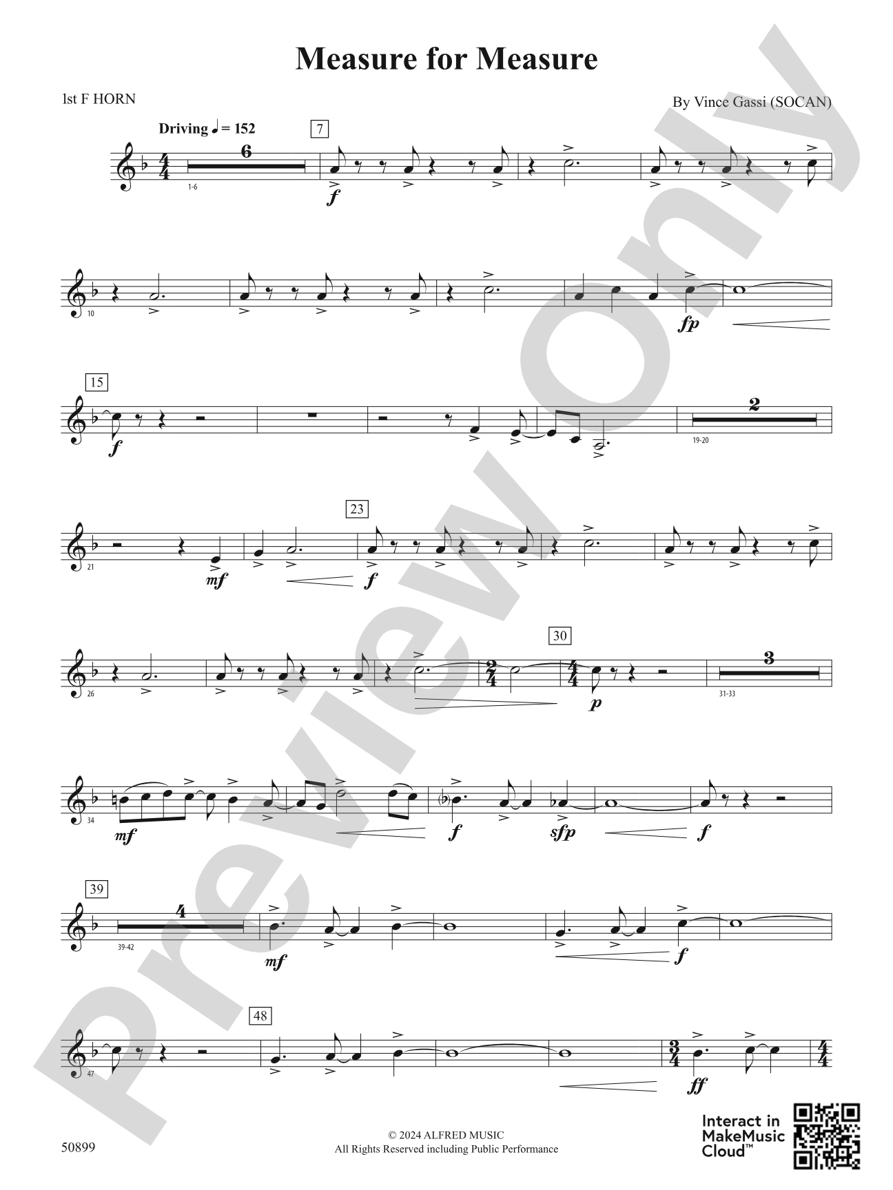 Measure for Measure: 1st F Horn