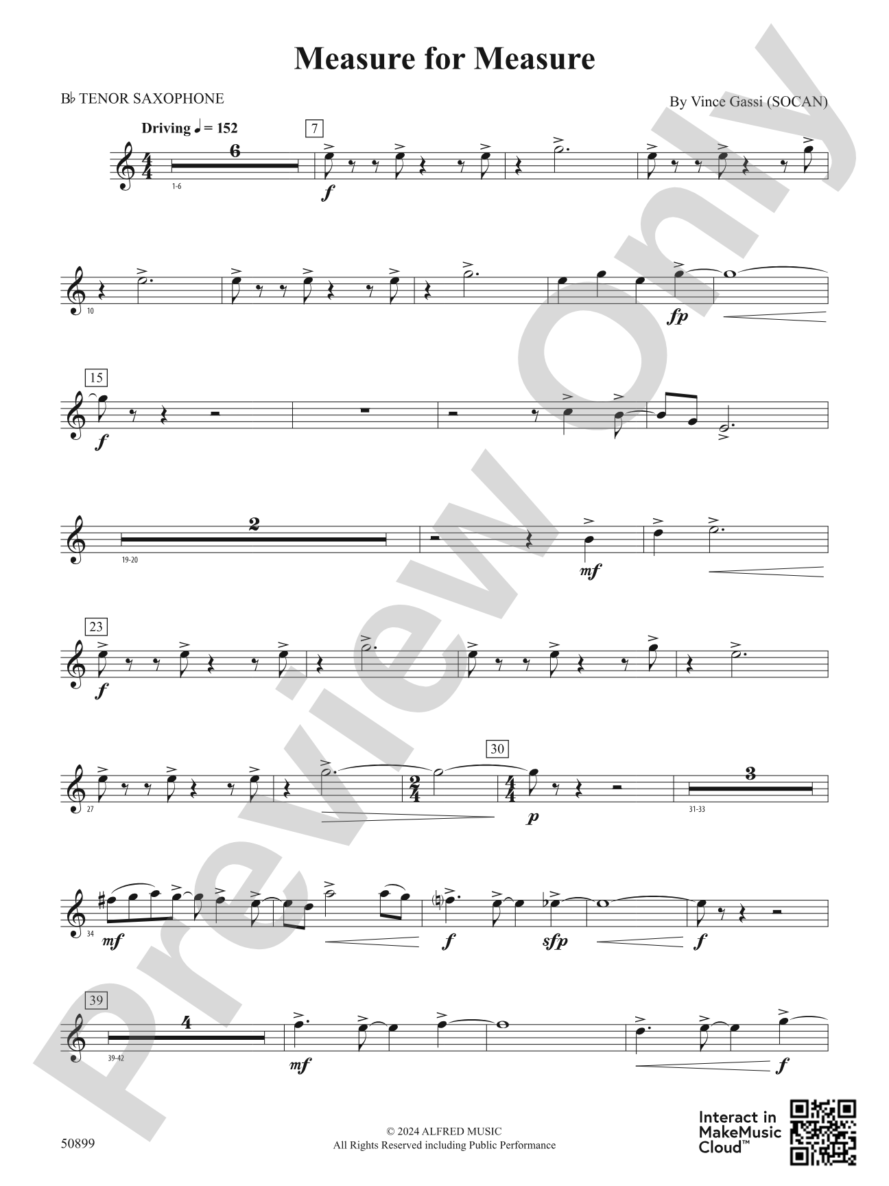 Measure for Measure: B-flat Tenor Saxophone