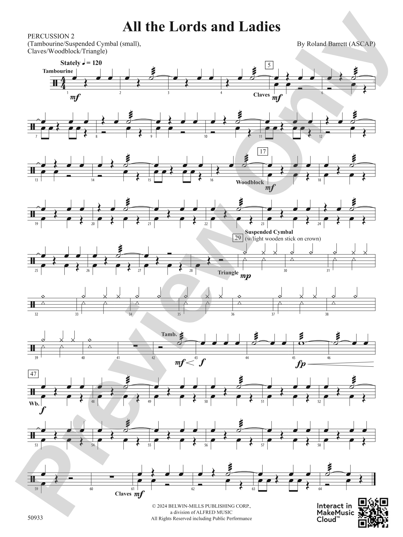 All the Lords and Ladies: 2nd Percussion