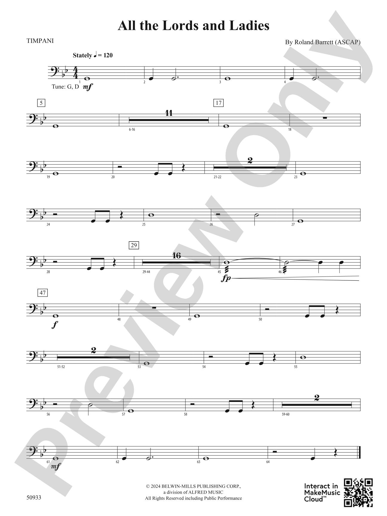 All the Lords and Ladies: Timpani