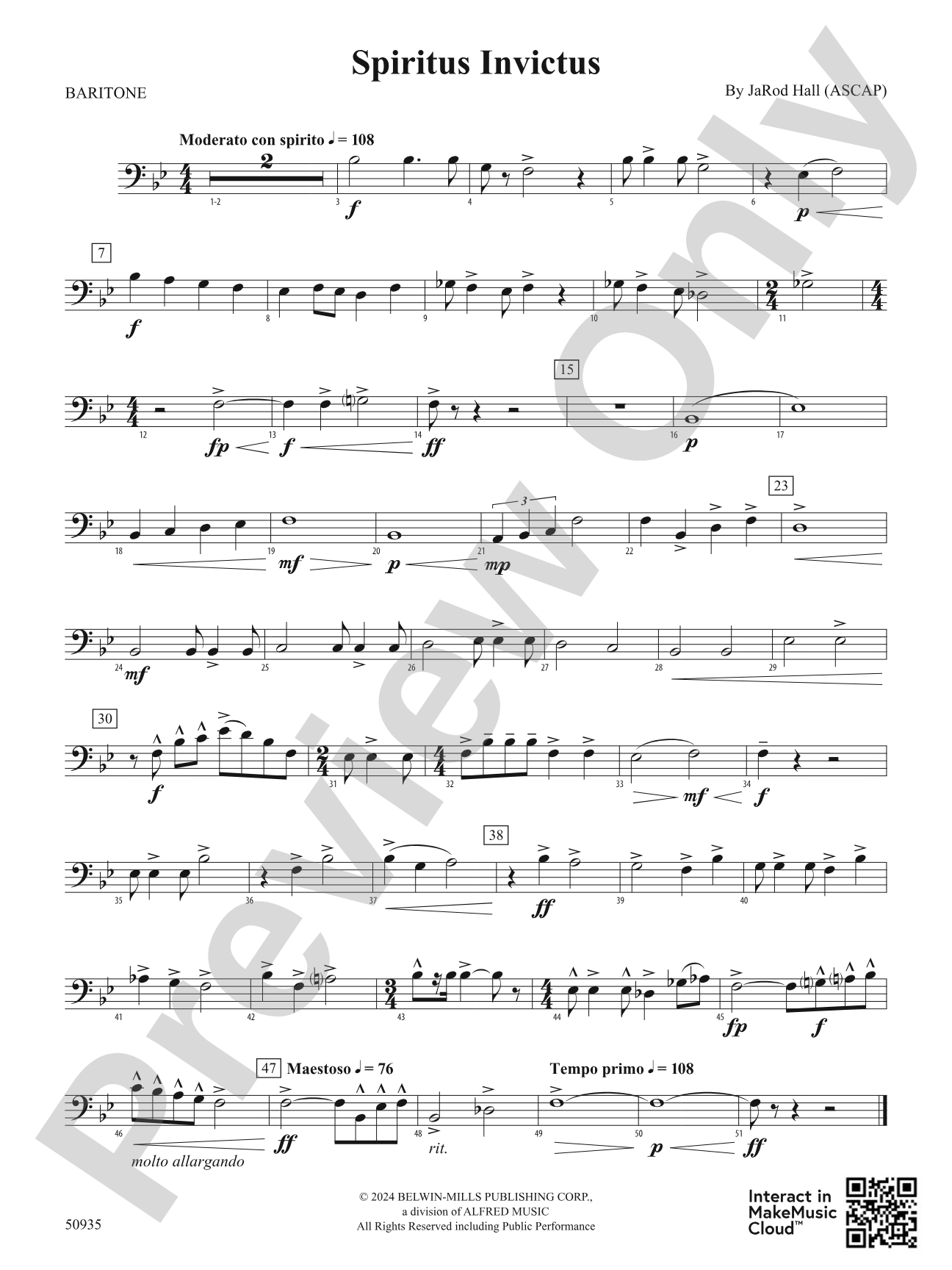 Spiritus Invictus: Baritone B.C.