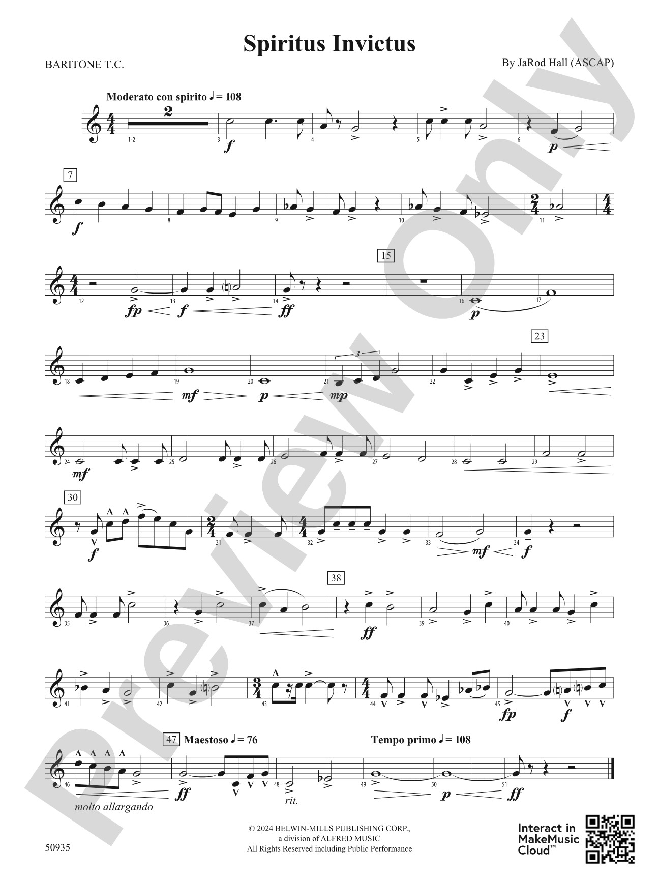 Spiritus Invictus: Baritone T.C.