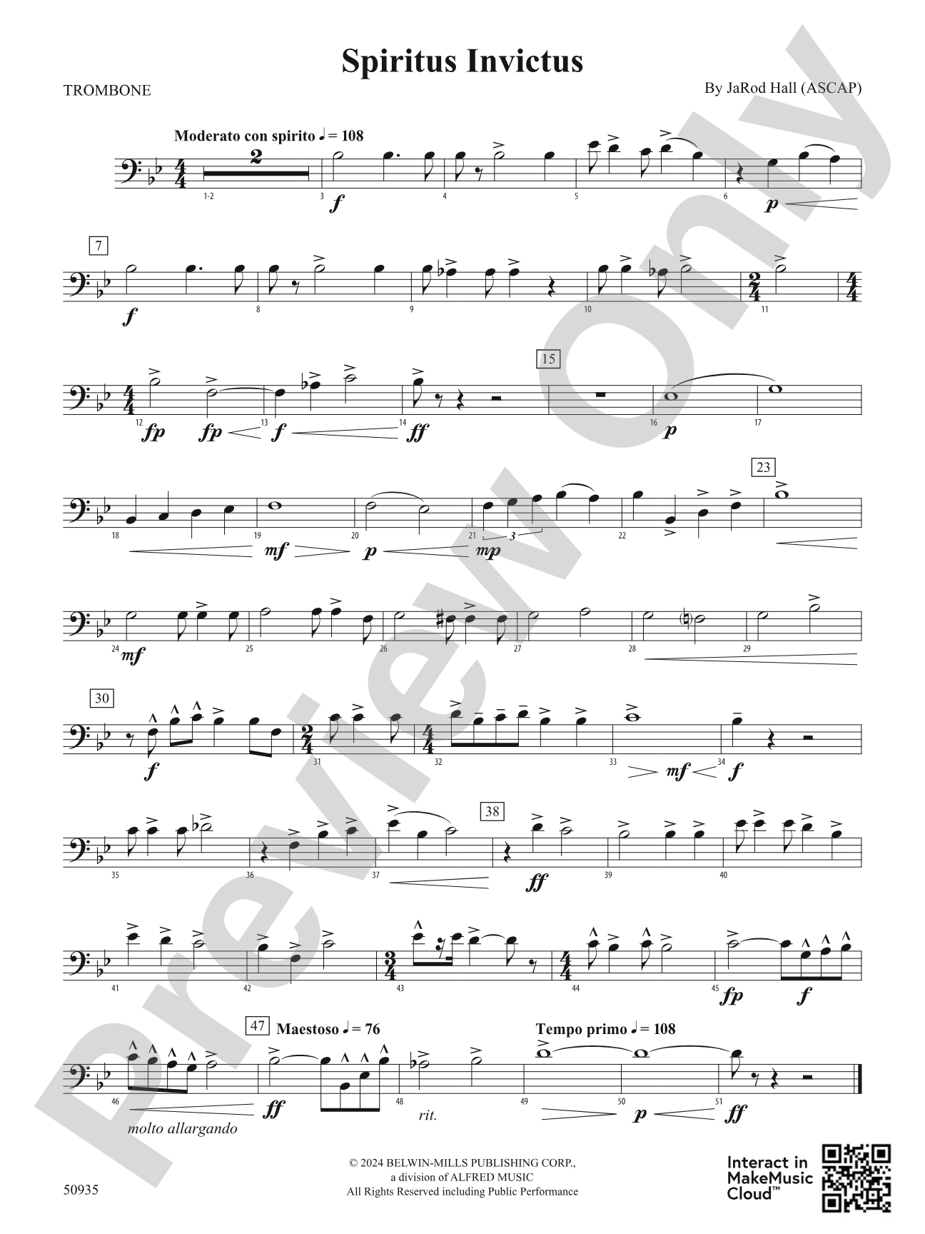 Spiritus Invictus: 1st Trombone