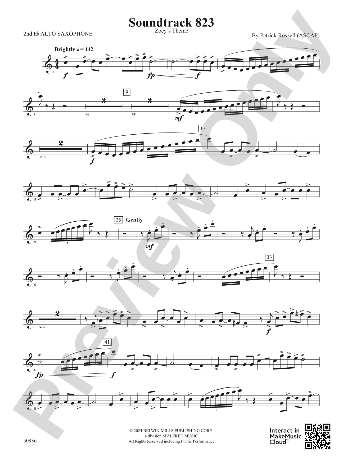 Soundtrack 823: 2nd E-flat Alto Saxophone
