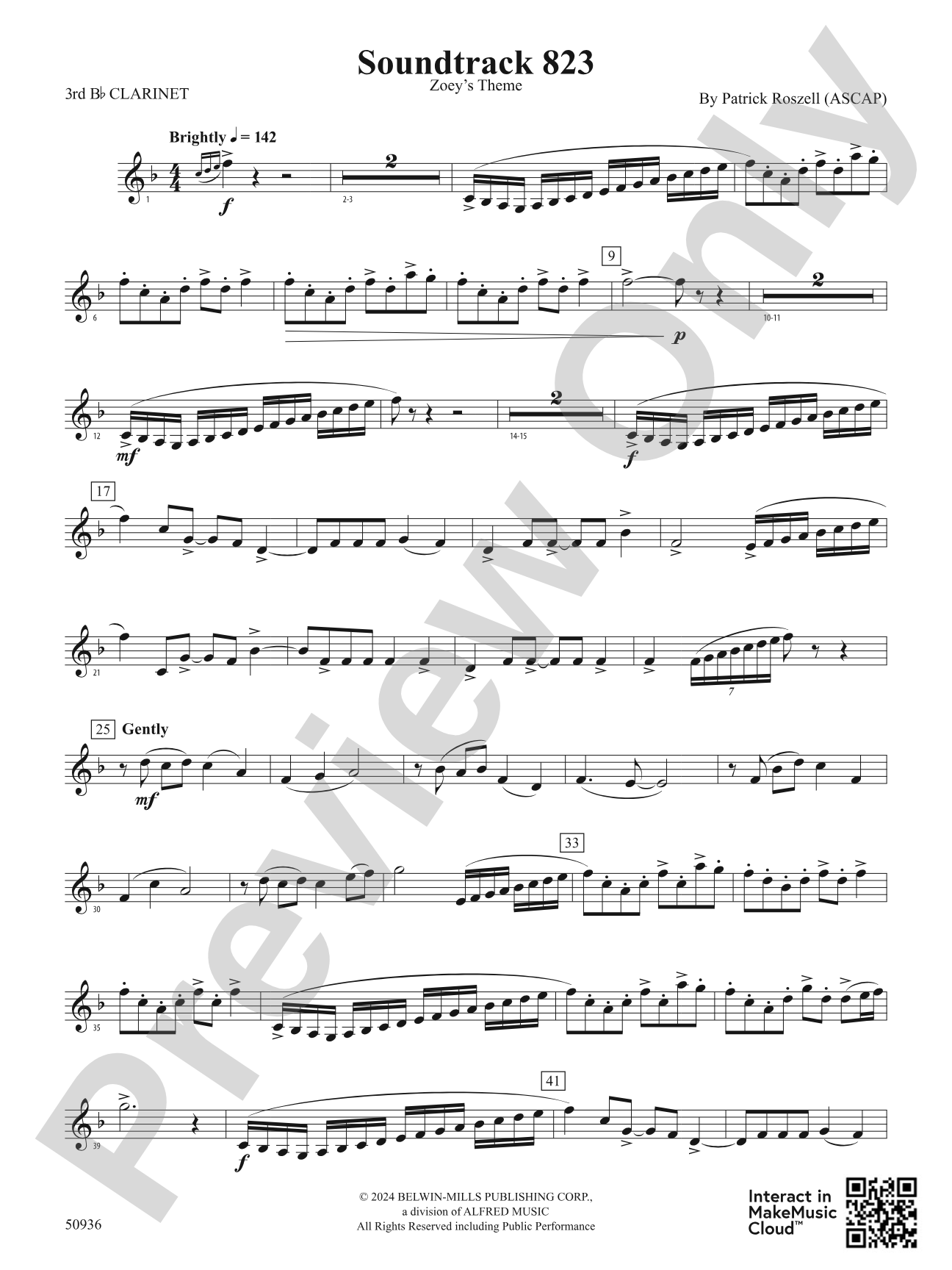 Soundtrack 823: 3rd B-flat Clarinet