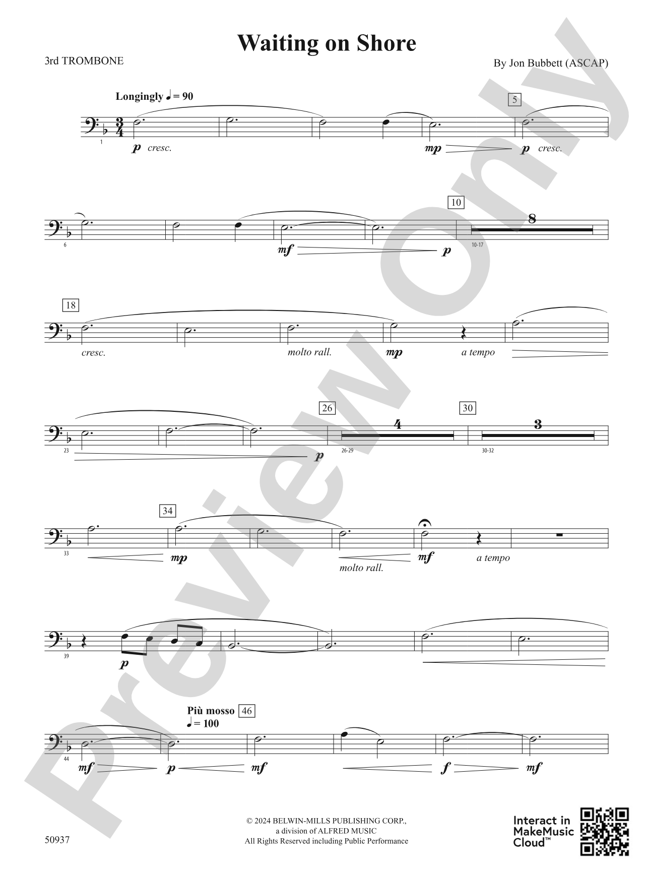 Waiting on Shore: 3rd Trombone