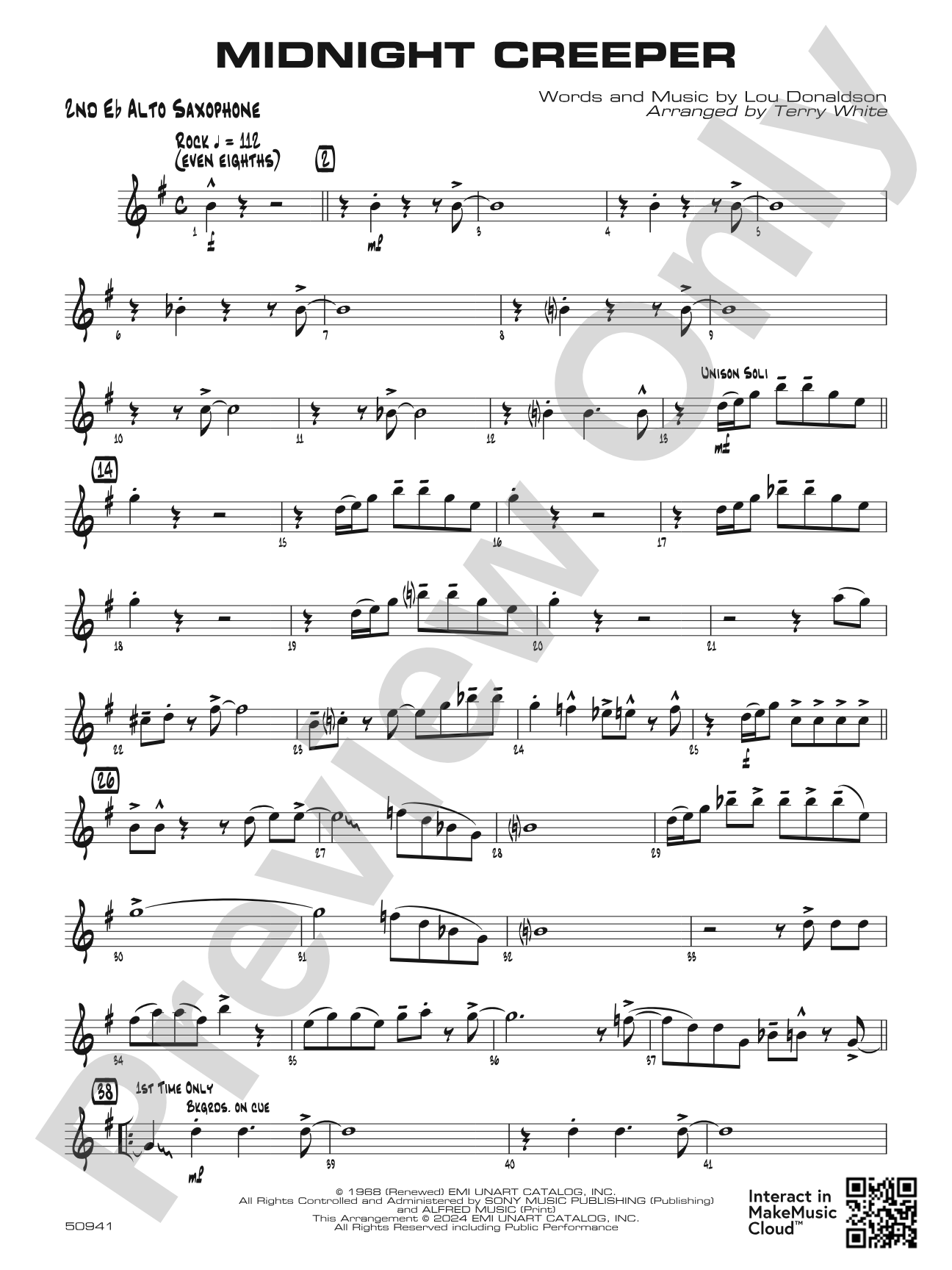 Midnight Creeper: 2nd E-flat Alto Saxophone