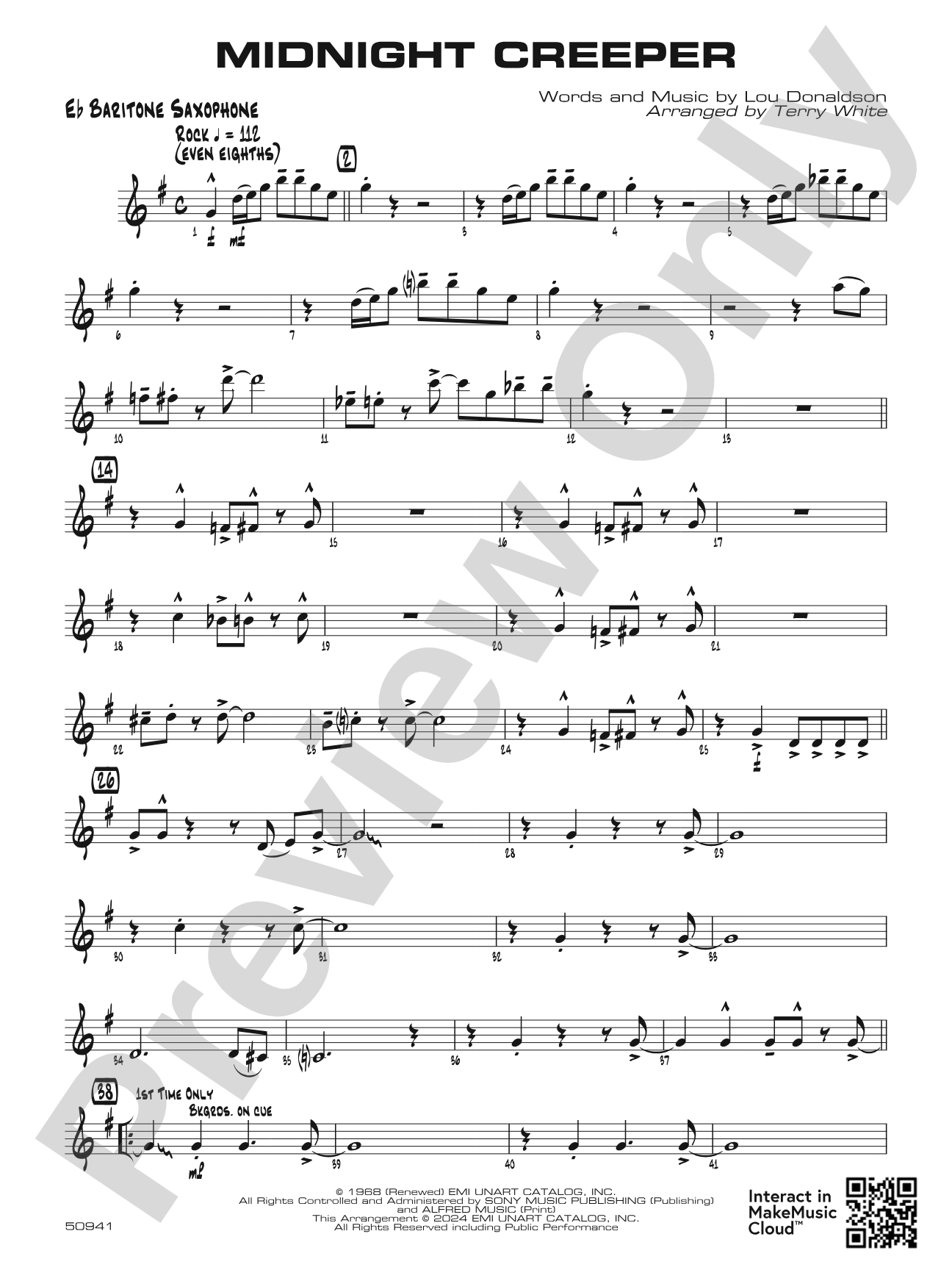 Midnight Creeper: E-flat Baritone Saxophone