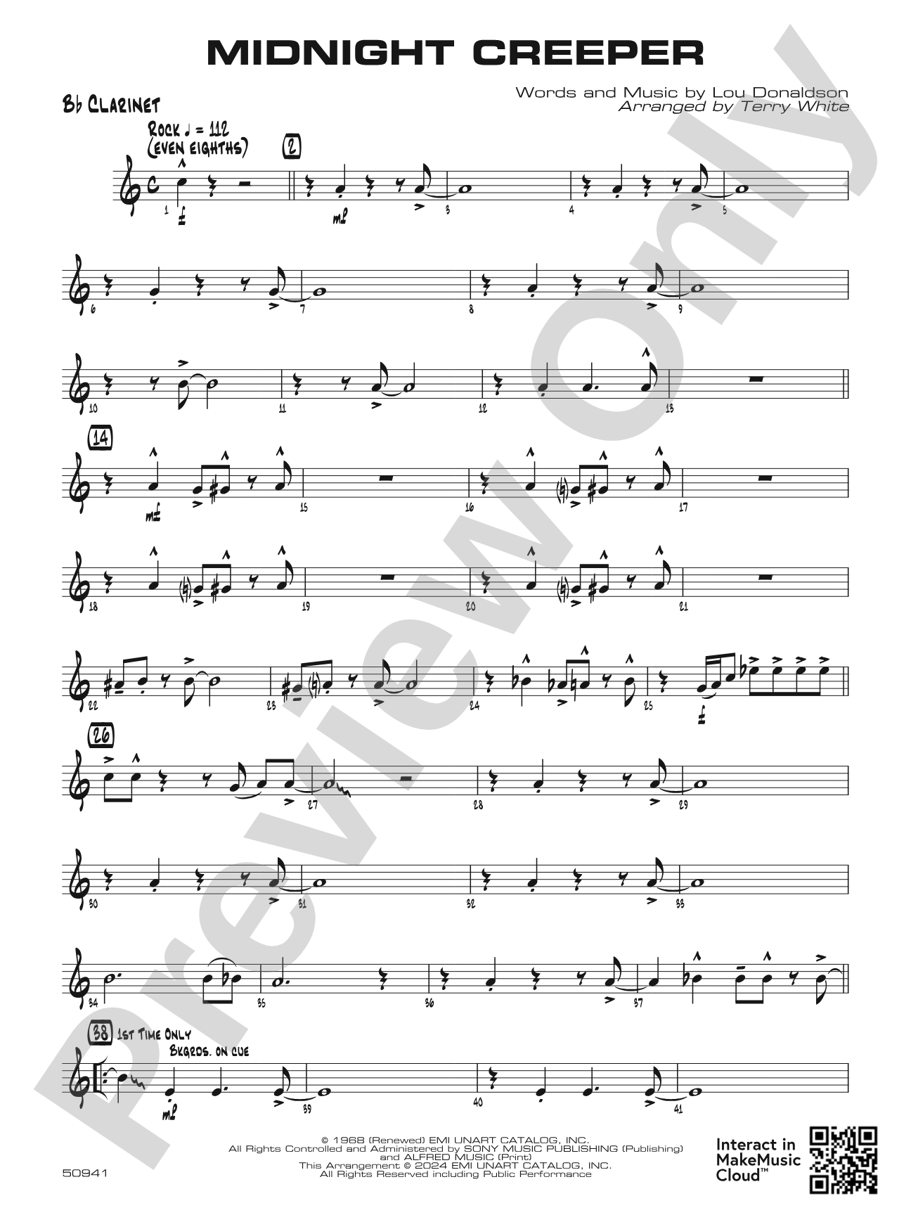 Midnight Creeper: 1st B-flat Clarinet