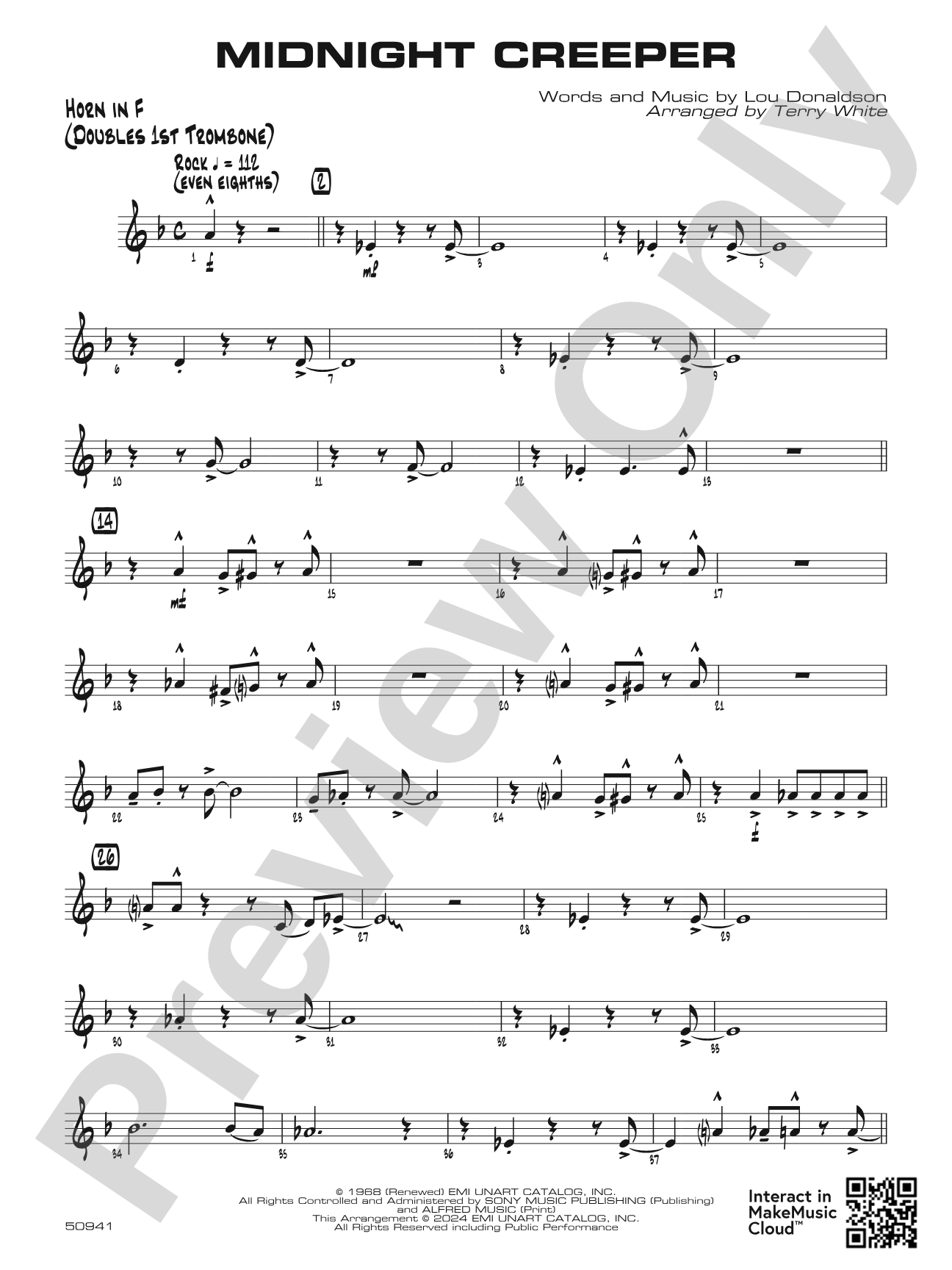 Midnight Creeper: 1st F Horn