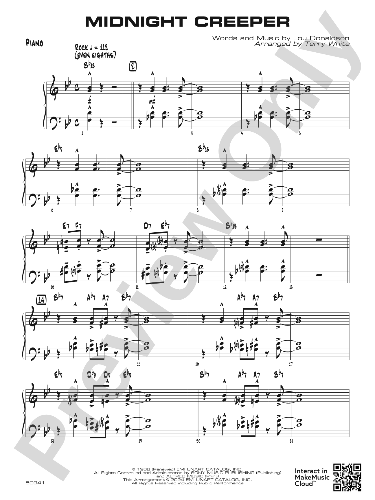 Midnight Creeper: Piano Accompaniment