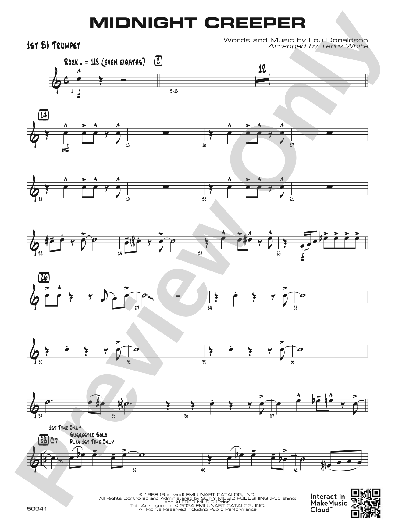 Midnight Creeper: 1st B-flat Trumpet