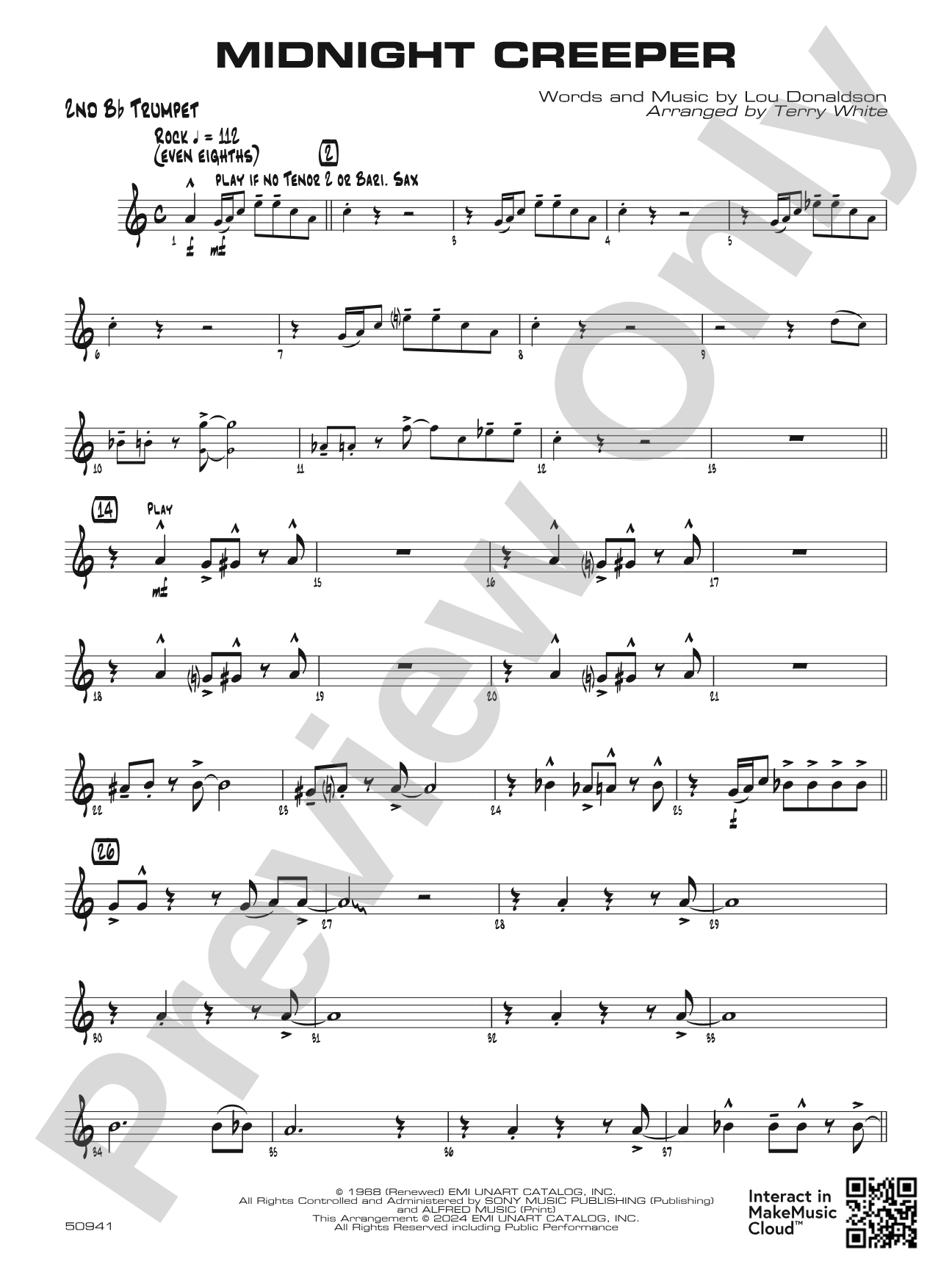 Midnight Creeper: 2nd B-flat Trumpet