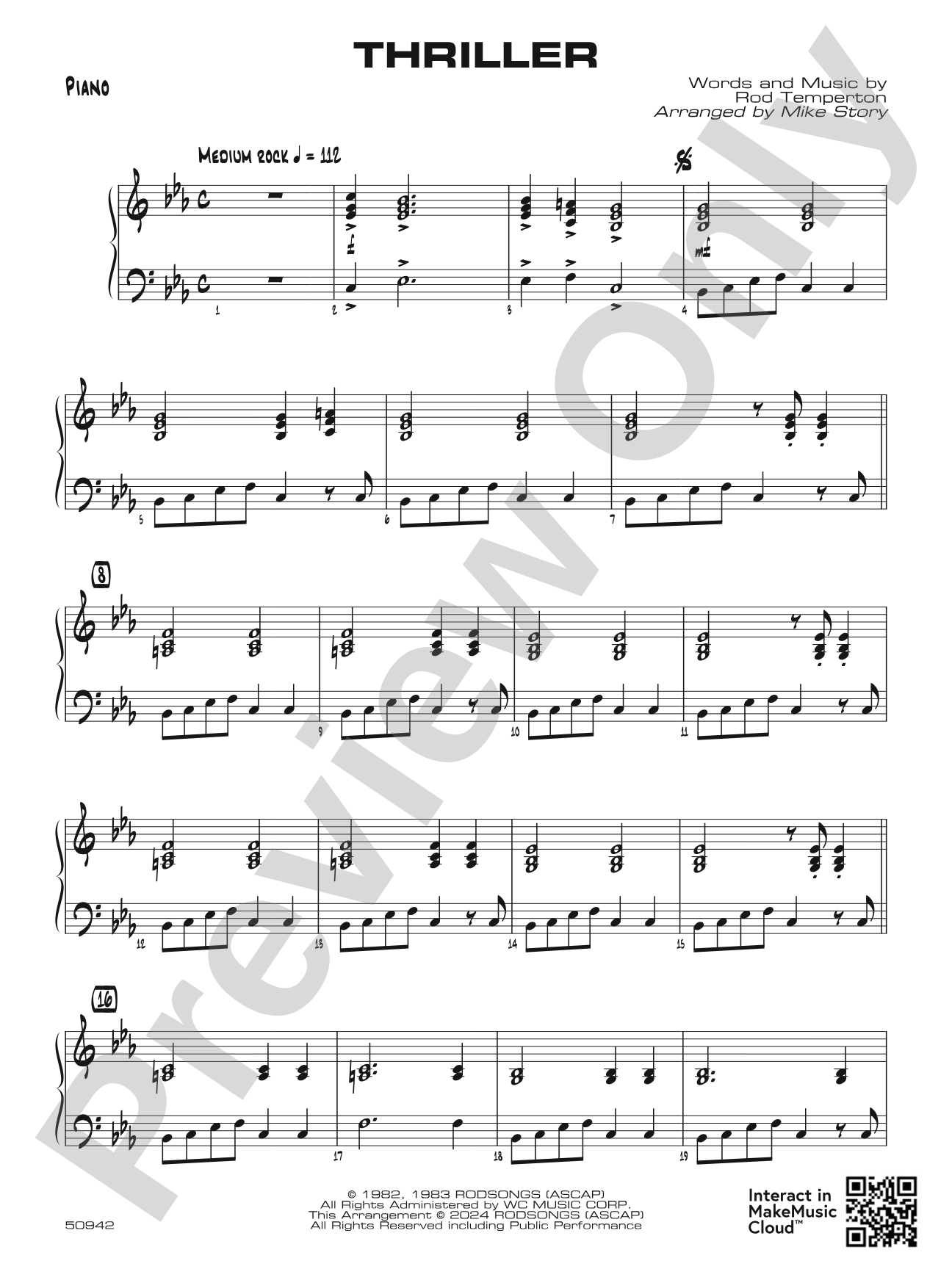 Thriller: Piano Accompaniment