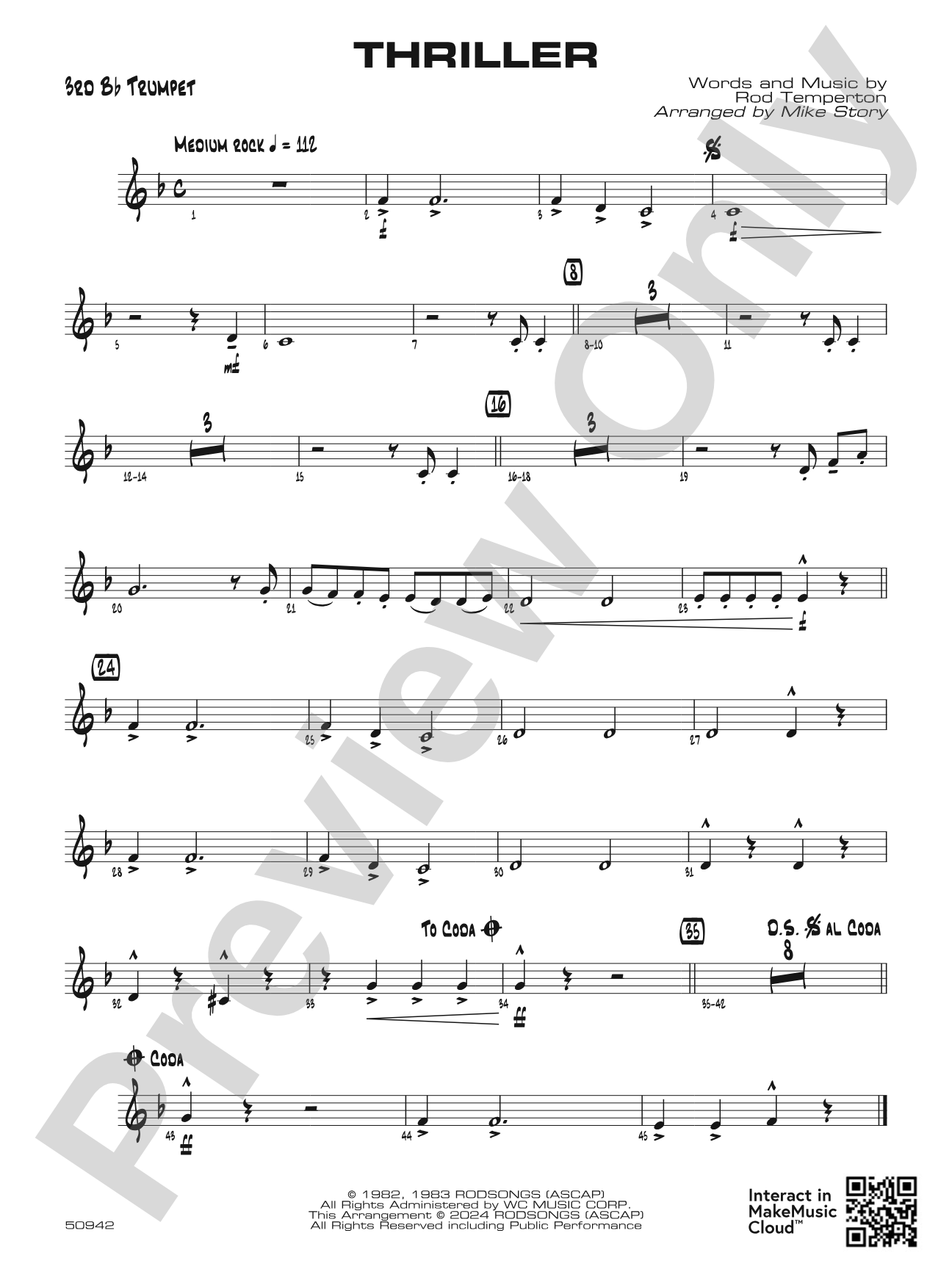 Thriller: 3rd B-flat Trumpet