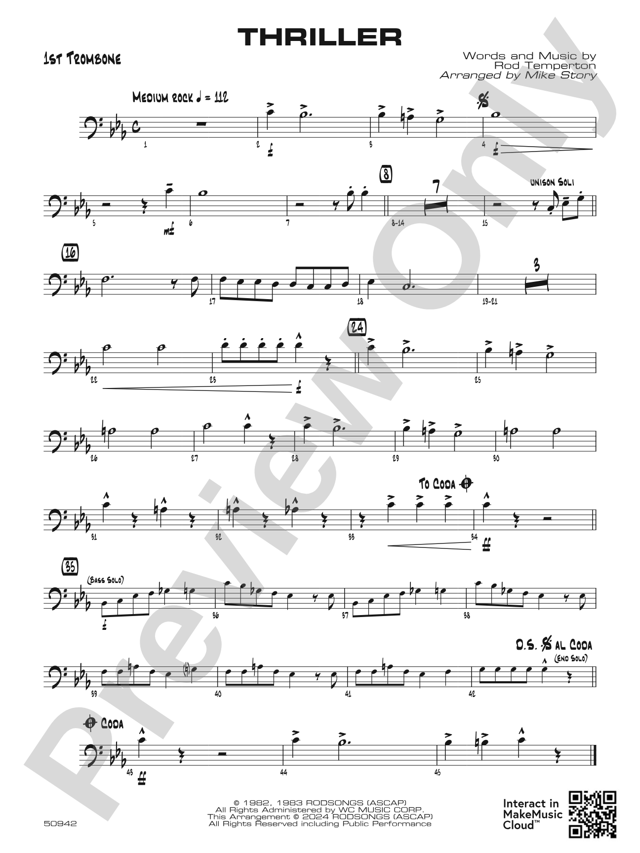 Thriller: 1st Trombone