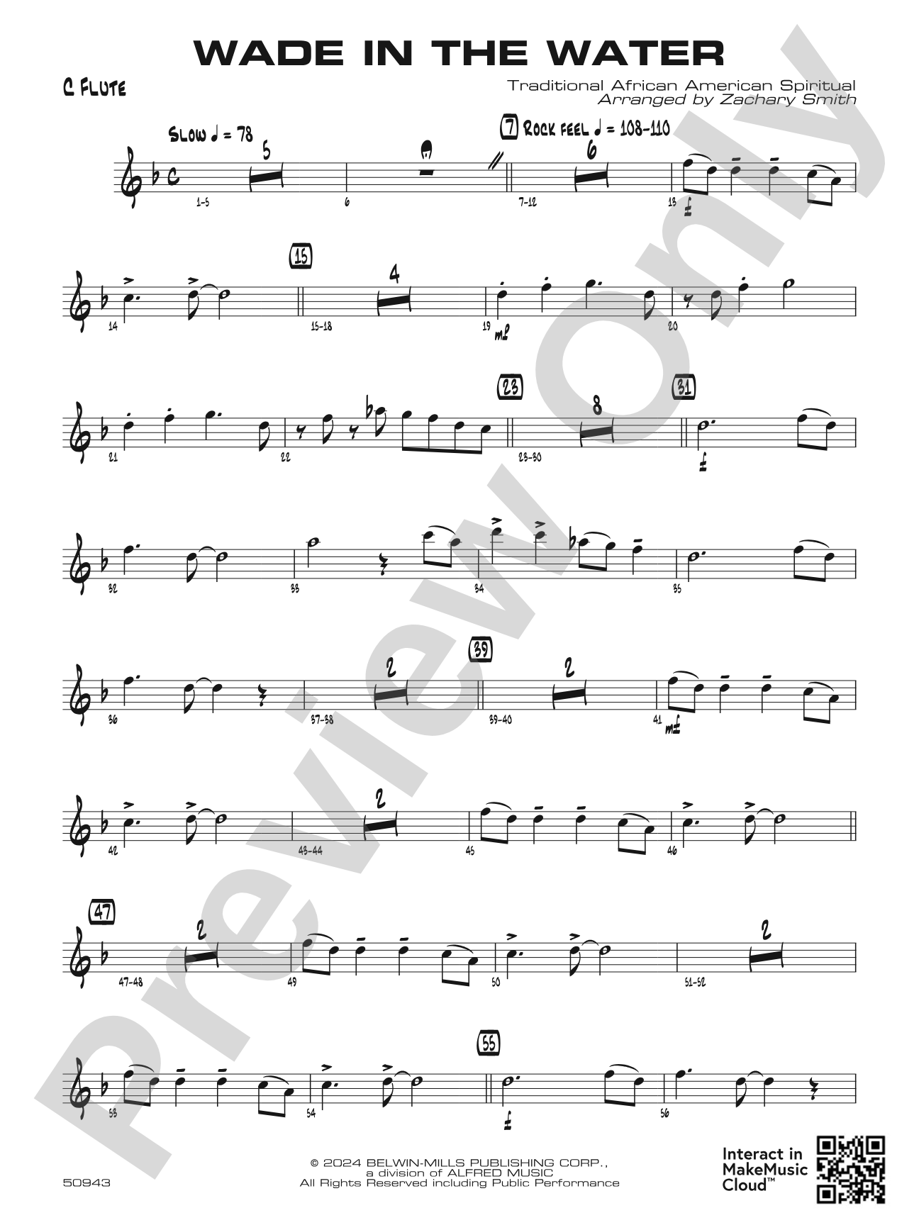 Wade in the Water: Flute