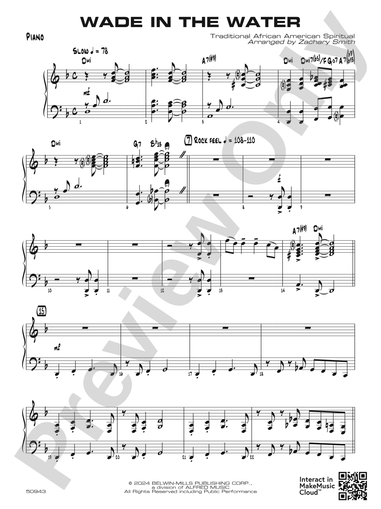 Wade in the Water: Piano Accompaniment