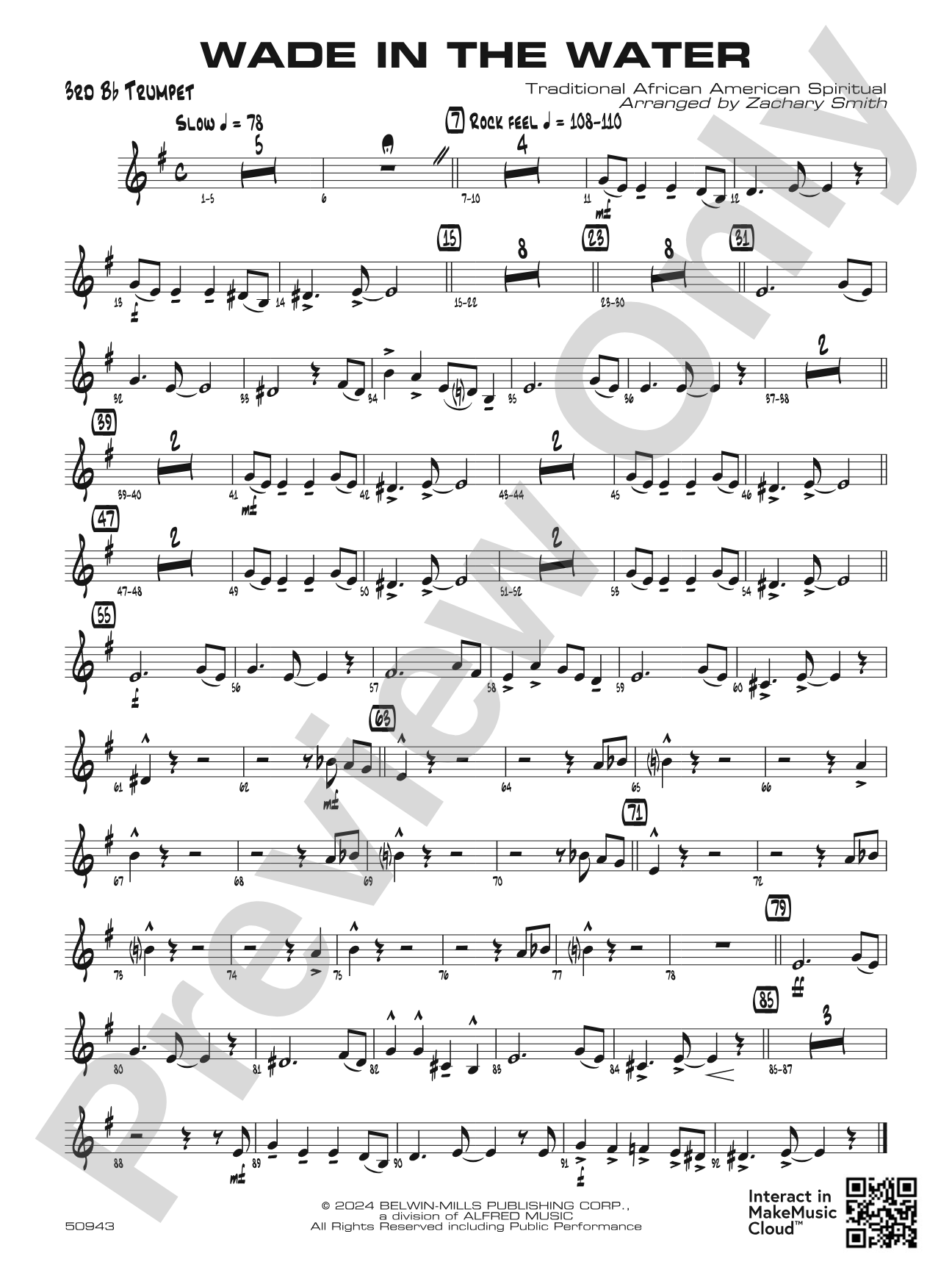 Wade in the Water: 3rd B-flat Trumpet