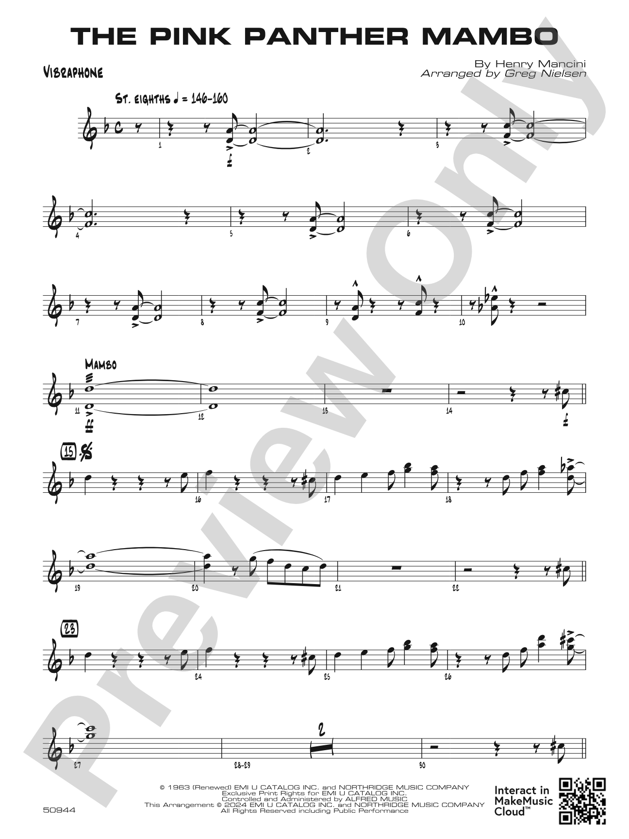 The Pink Panther Mambo: Vibraphone
