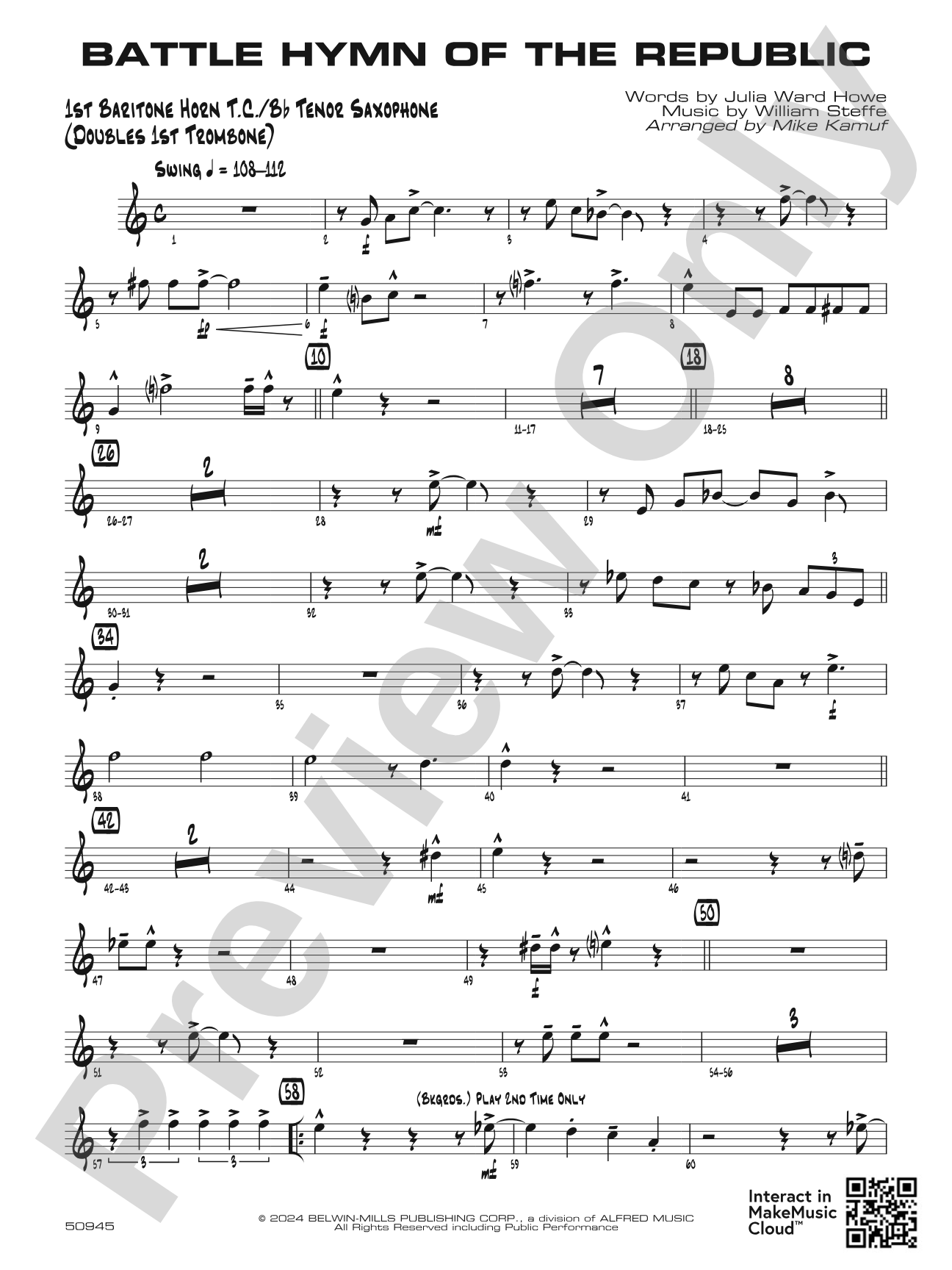 Battle Hymn of the Republic: Baritone T.C.