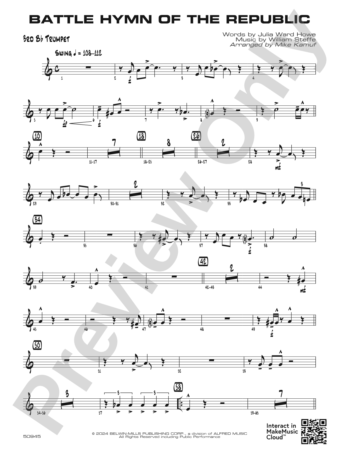 Battle Hymn of the Republic: 3rd B-flat Trumpet