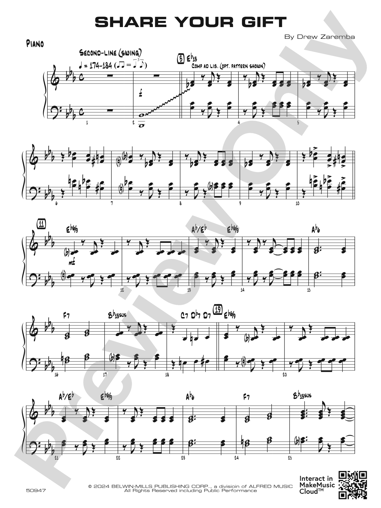 Share Your Gift: Piano Accompaniment