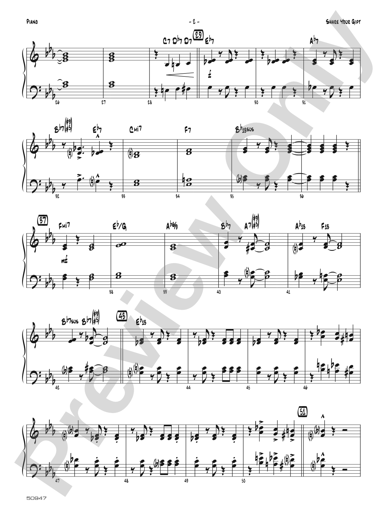 Share Your Gift: Piano Accompaniment