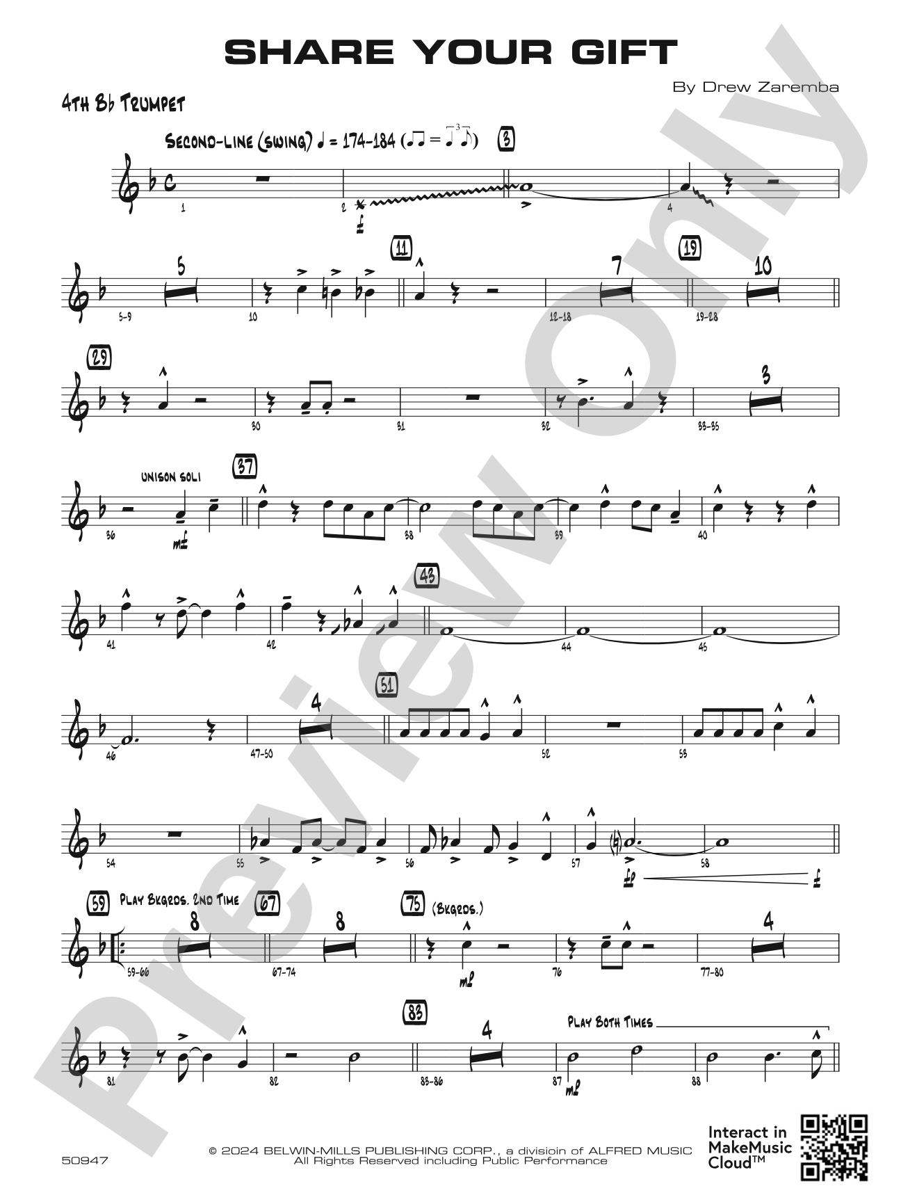 Share Your Gift: 4th B-flat Trumpet