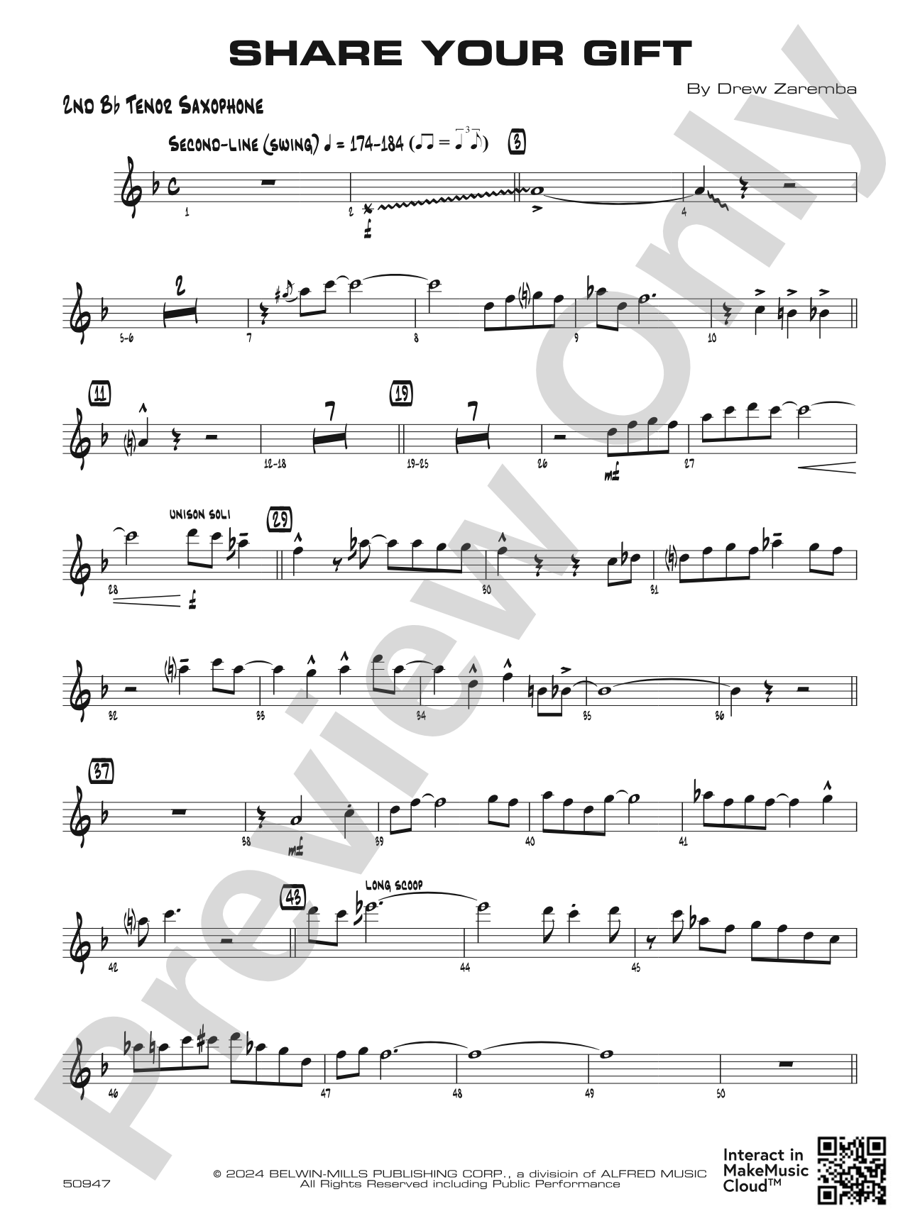Share Your Gift: 2nd B-flat Tenor Saxophone
