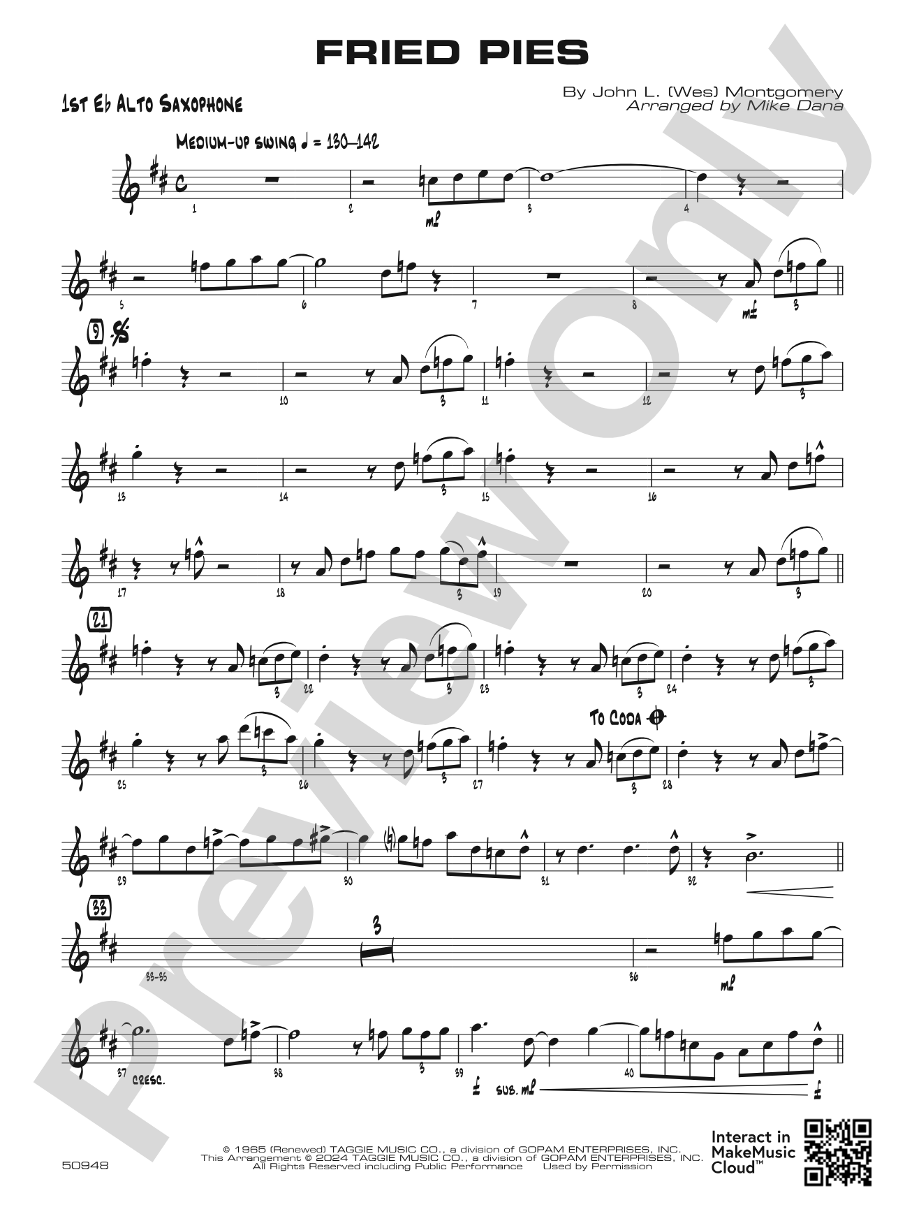 Fried Pies: E-flat Alto Saxophone