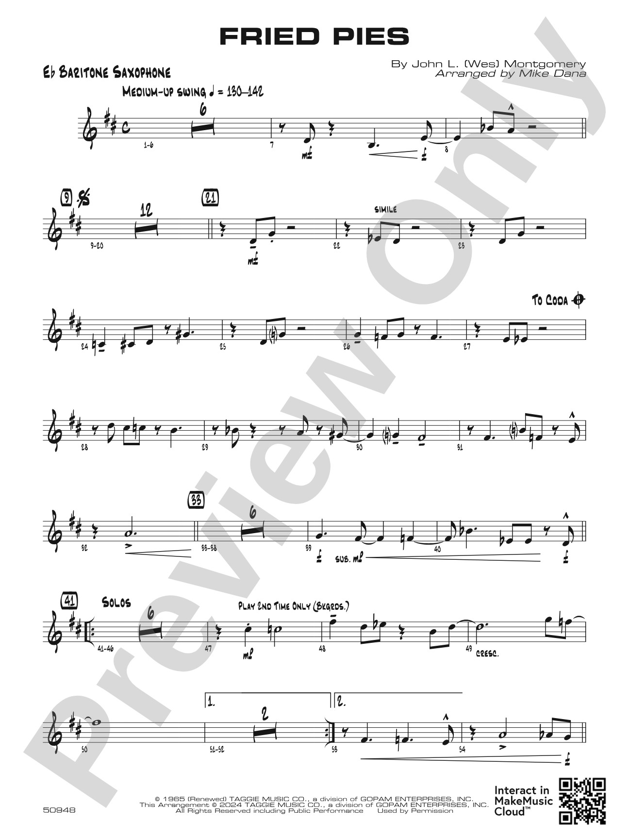 Fried Pies: E-flat Baritone Saxophone