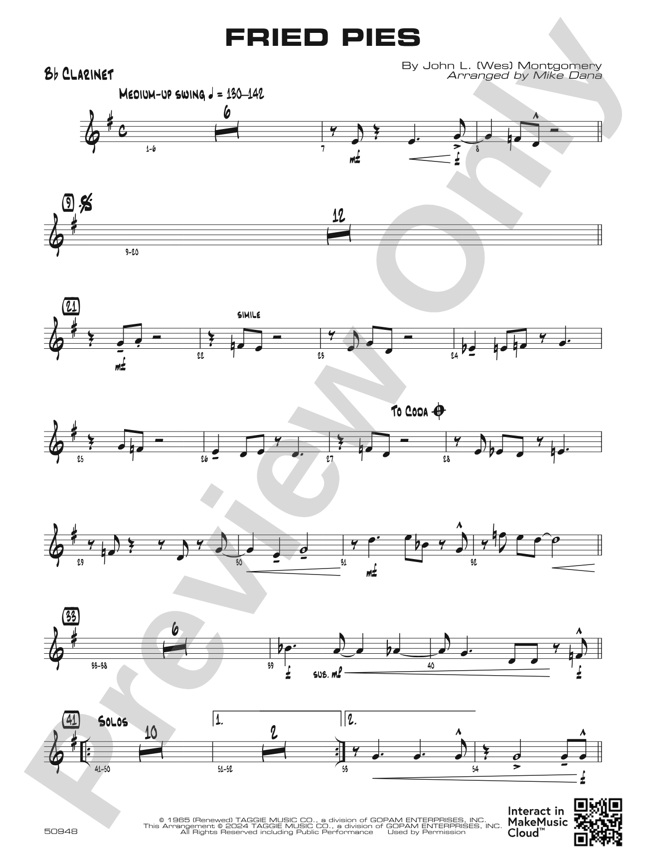 Fried Pies: 1st B-flat Clarinet