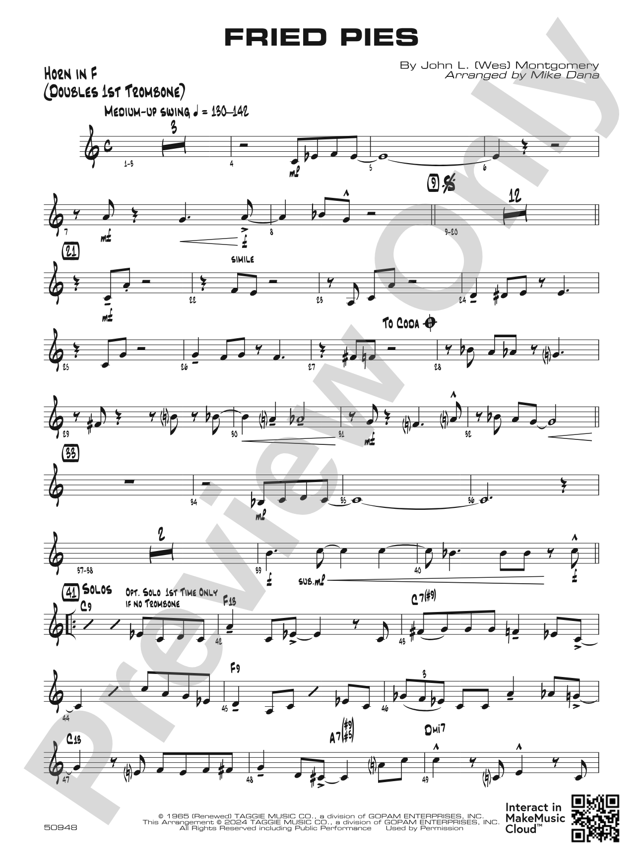 Fried Pies: 1st F Horn