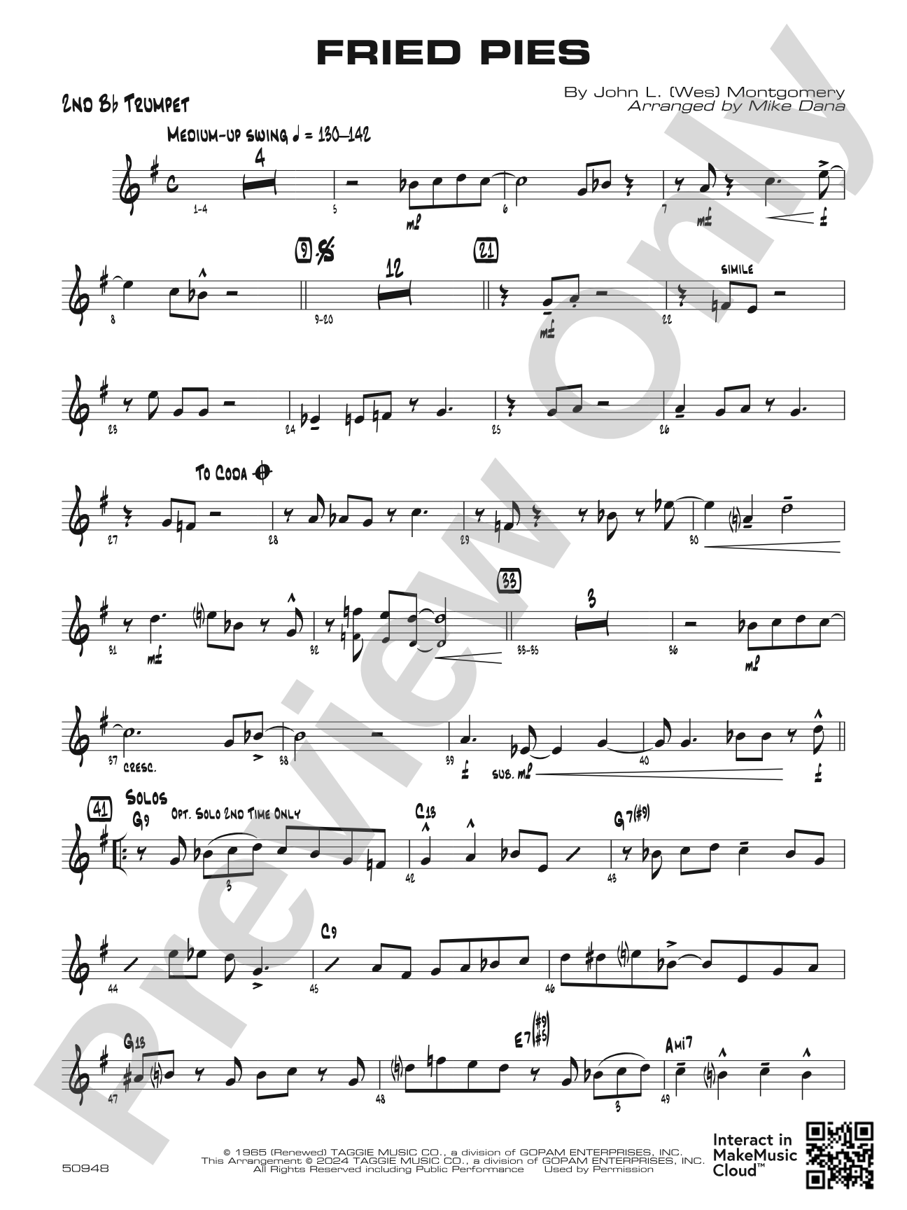 Fried Pies: 2nd B-flat Trumpet