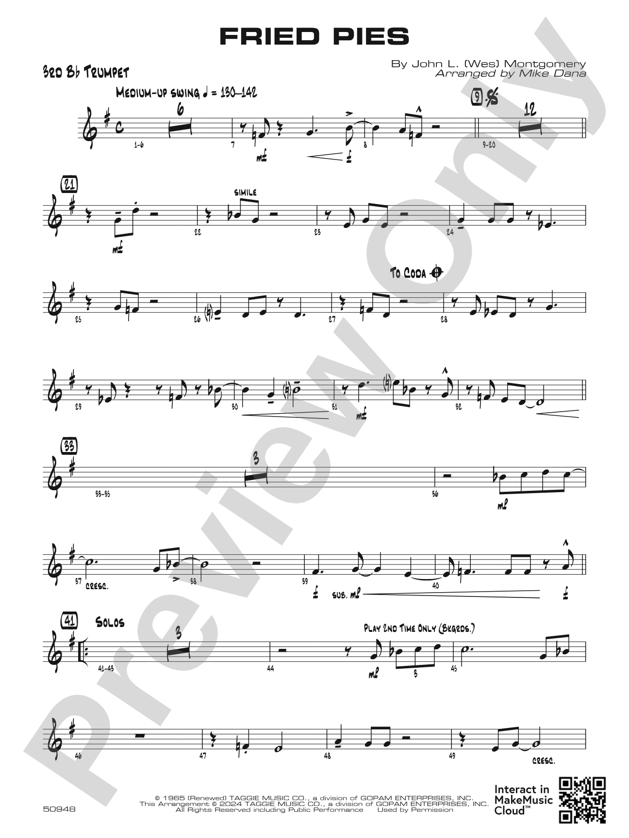 Fried Pies: 3rd B-flat Trumpet