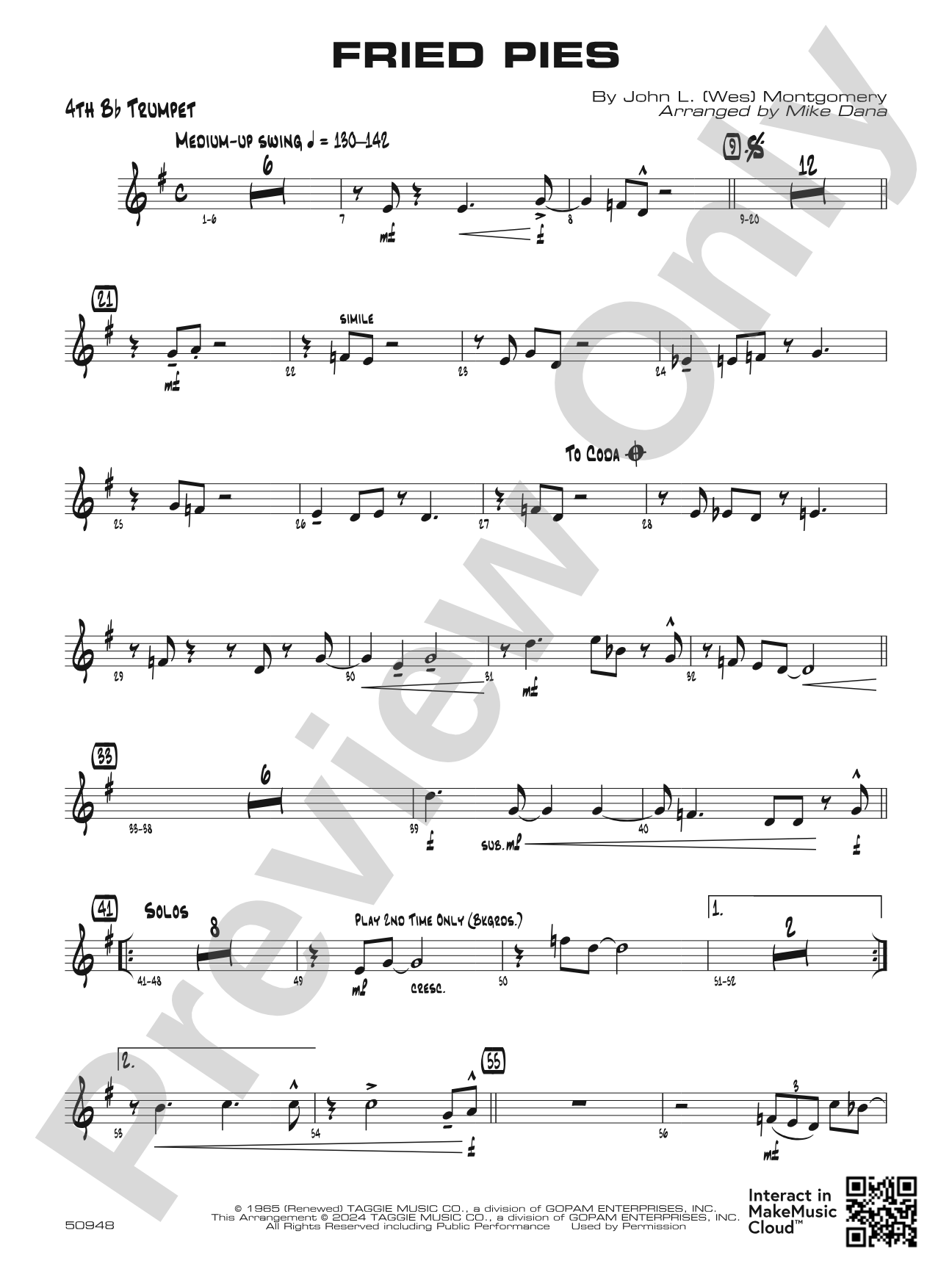 Fried Pies: 4th B-flat Trumpet