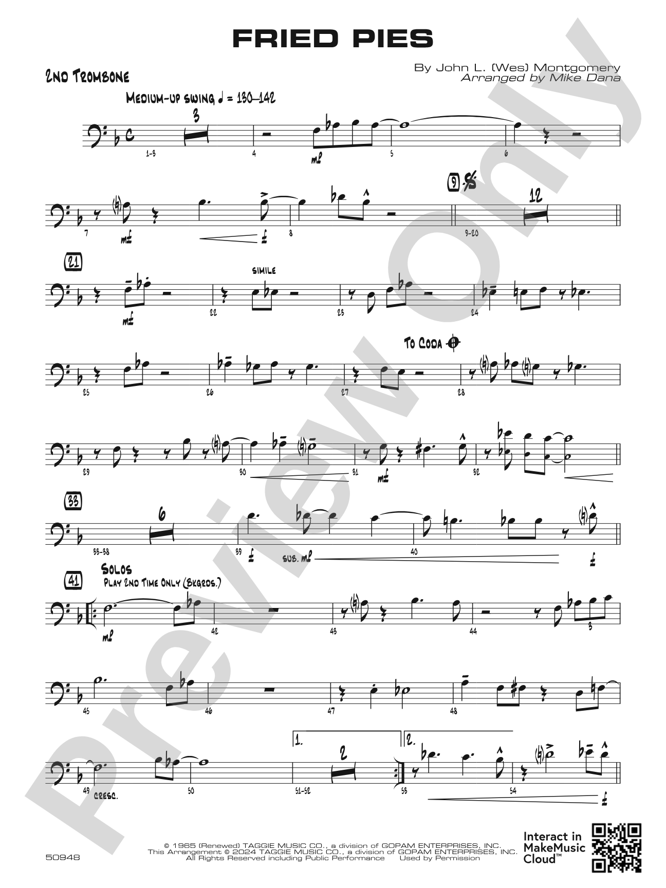 Fried Pies: 2nd Trombone