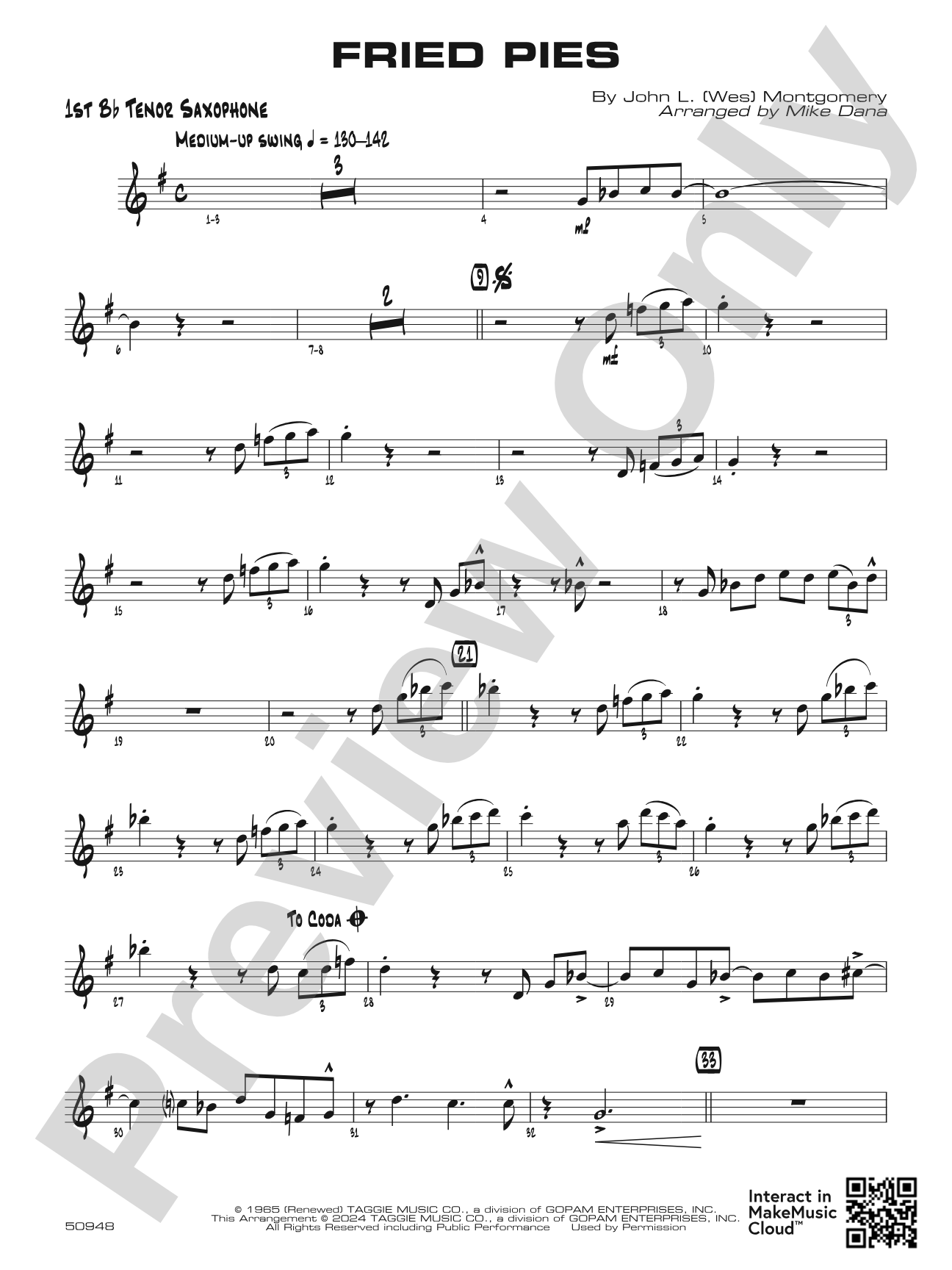 Fried Pies: B-flat Tenor Saxophone