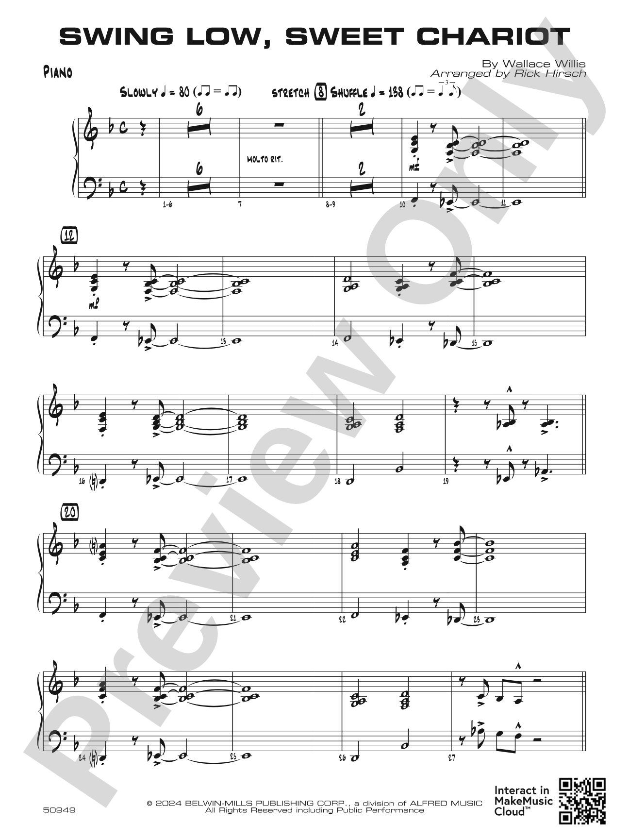 Swing Low, Sweet Chariot: Piano Accompaniment