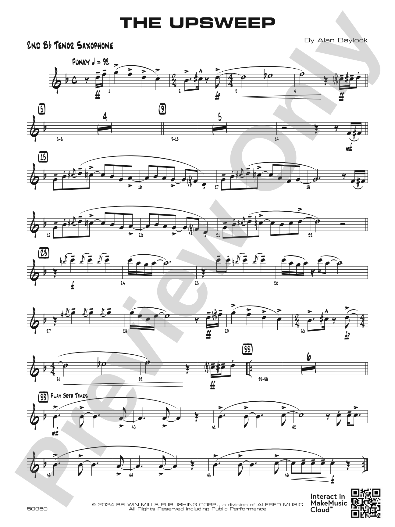 The Upsweep: 2nd B-flat Tenor Saxophone