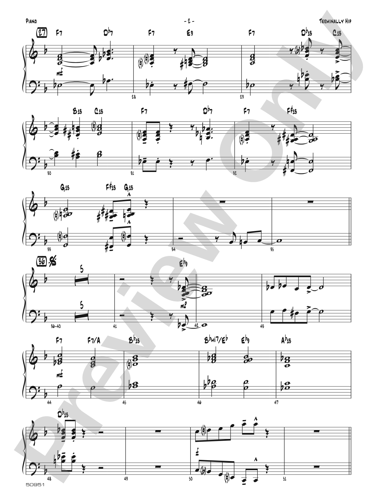 Terminally Hip: Piano Accompaniment