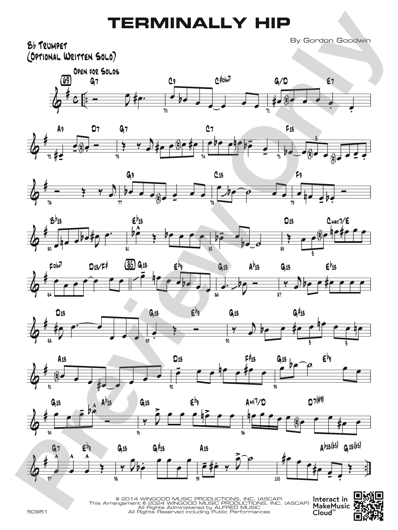 Terminally Hip: Optional Solo Bb Trumpet