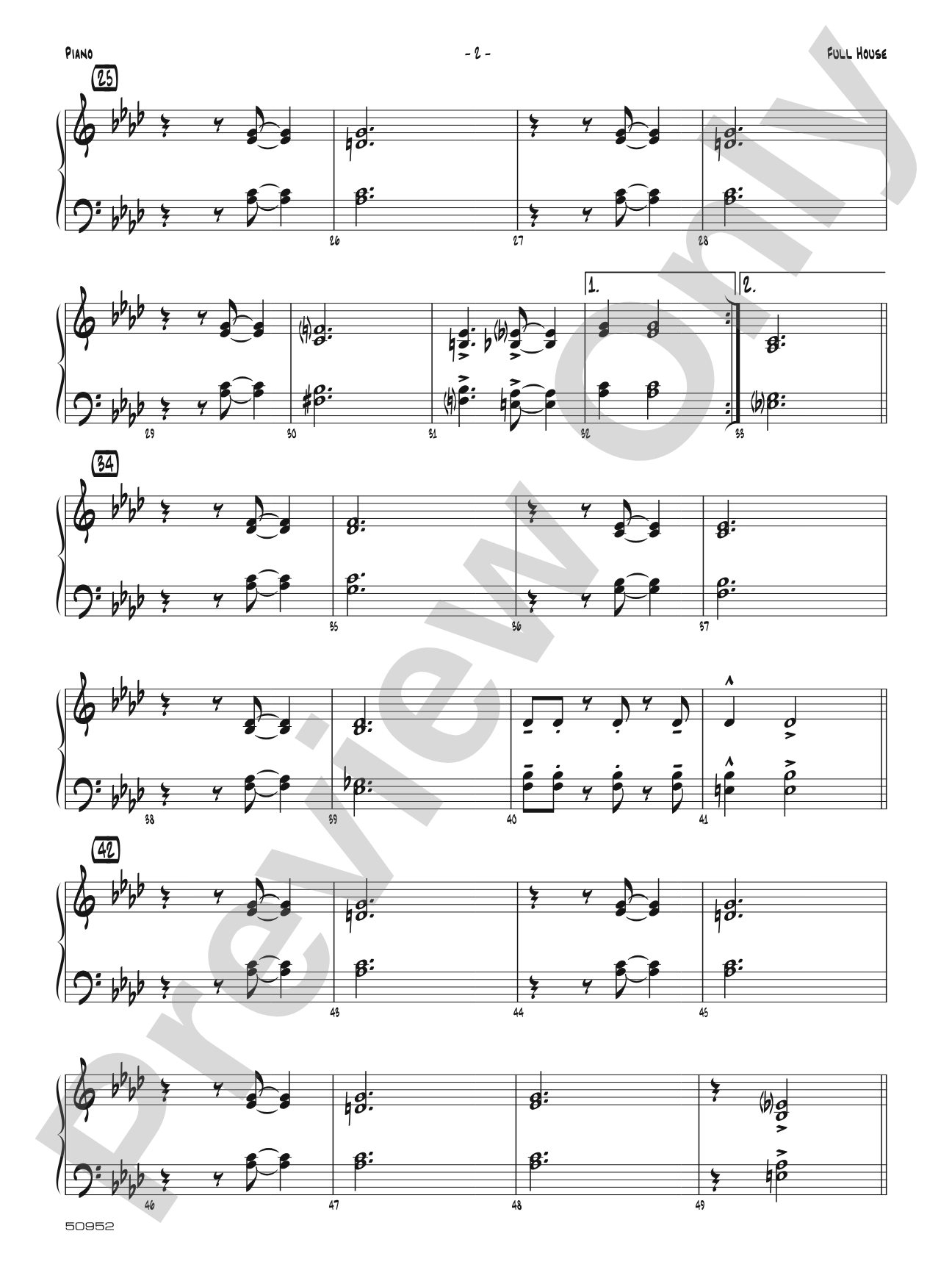 Full House: Piano Accompaniment